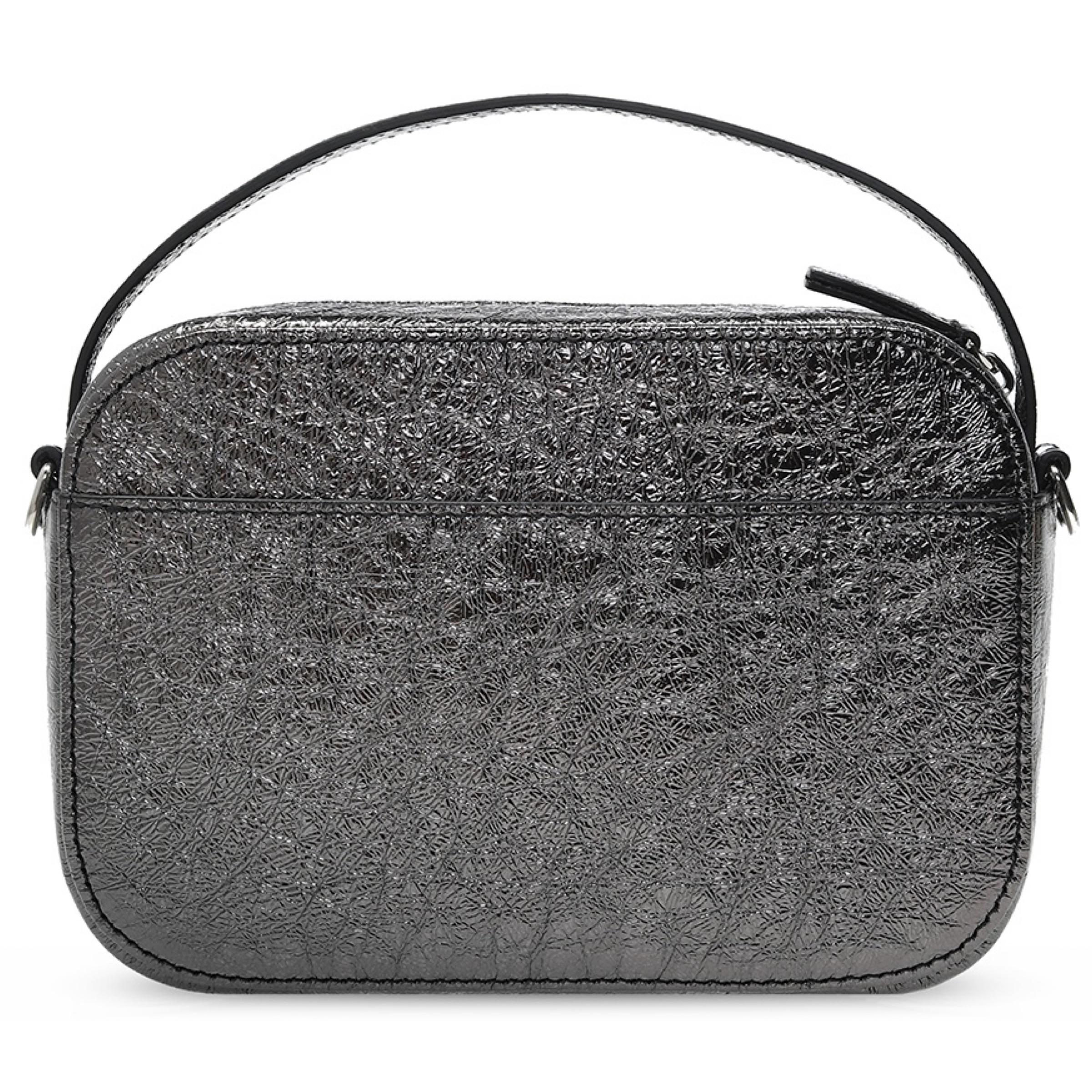 NEW Balenciaga Black Everyday XS Textured Leather Camera Crossbody Shoulder Bag For Sale 1