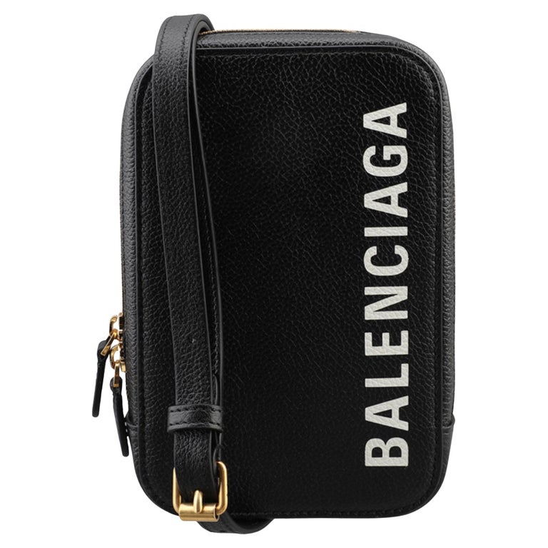 balenciaga logo strap bag