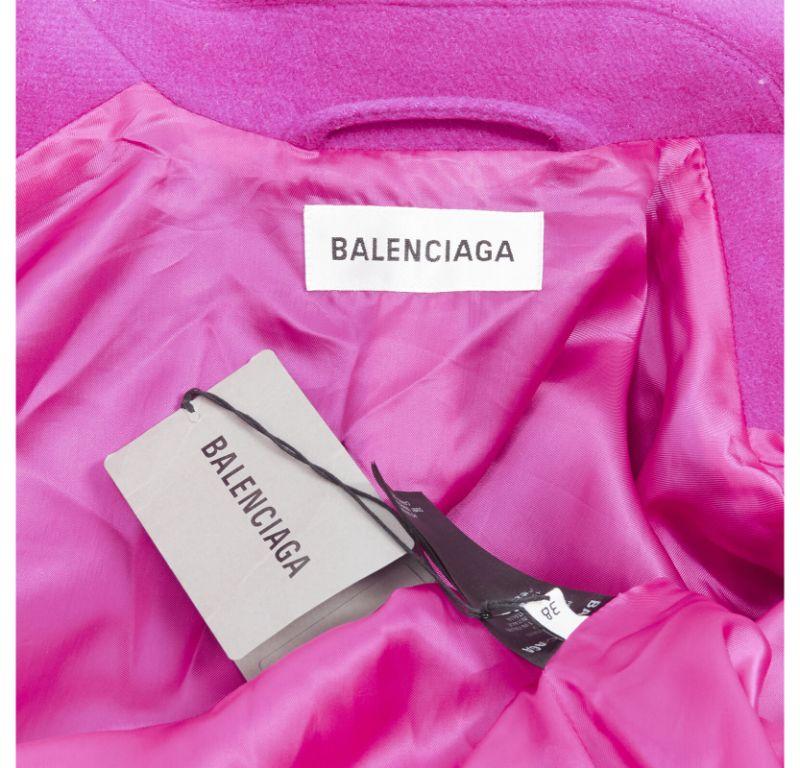 new BALENCIAGA DEMNA 2019 pink camel hair wool oversized belt coat FR38 M For Sale 6
