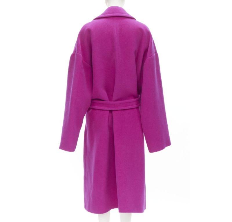 new BALENCIAGA DEMNA 2019 pink camel hair wool oversized belt coat FR38 M For Sale 2