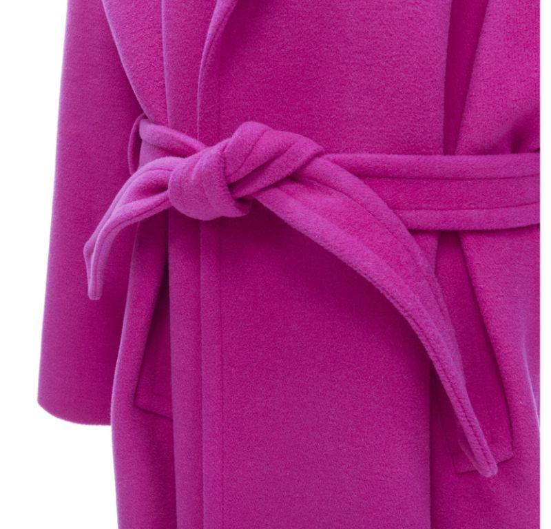 new BALENCIAGA DEMNA 2019 pink camel hair wool oversized belt coat FR38 M For Sale 4