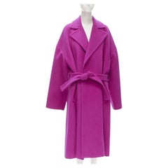 BALENCIAGA DEMNA - Manteau à ceinture surdimensionné en laine et poil de chameau rose FR38, 2019, état neuf