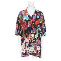 new BALENCIAGA Demna 2019 Runway Casino print oversized camp shirt EU39 M