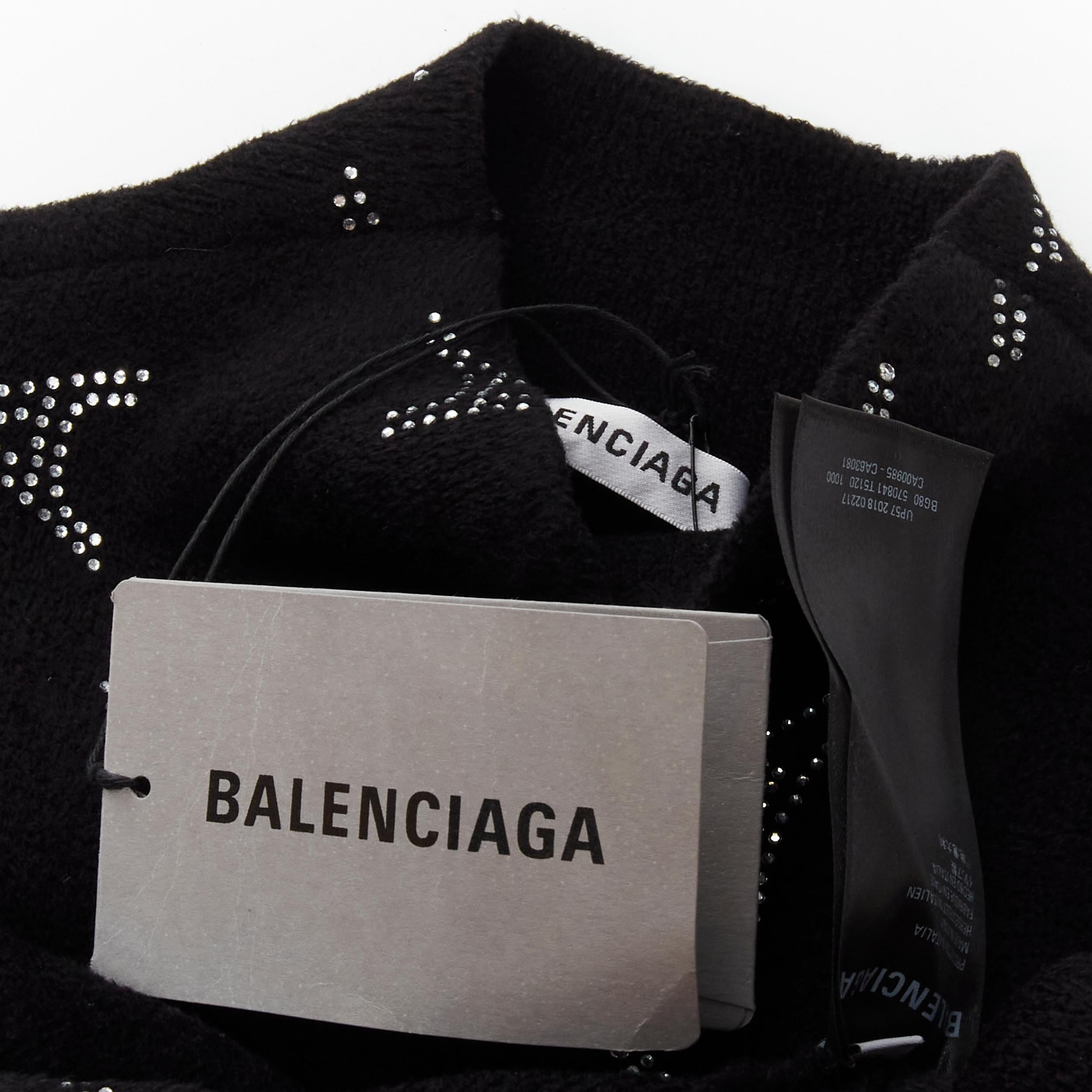 new BALENCIAGA Demna 2019 Runway Eiffel Tower crystal embellished velour dress M 1