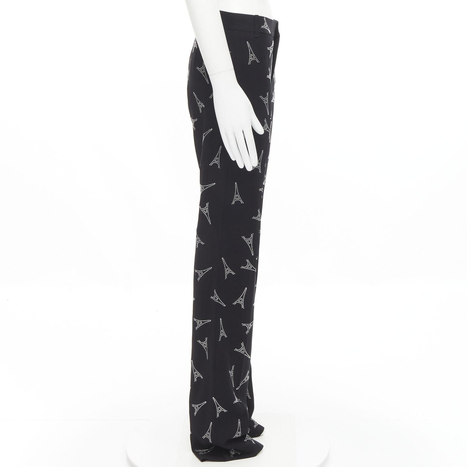 new BALENCIAGA Demna 2019 Runway Eiffel Tower crystal trousers pants IT48 M In New Condition In Hong Kong, NT