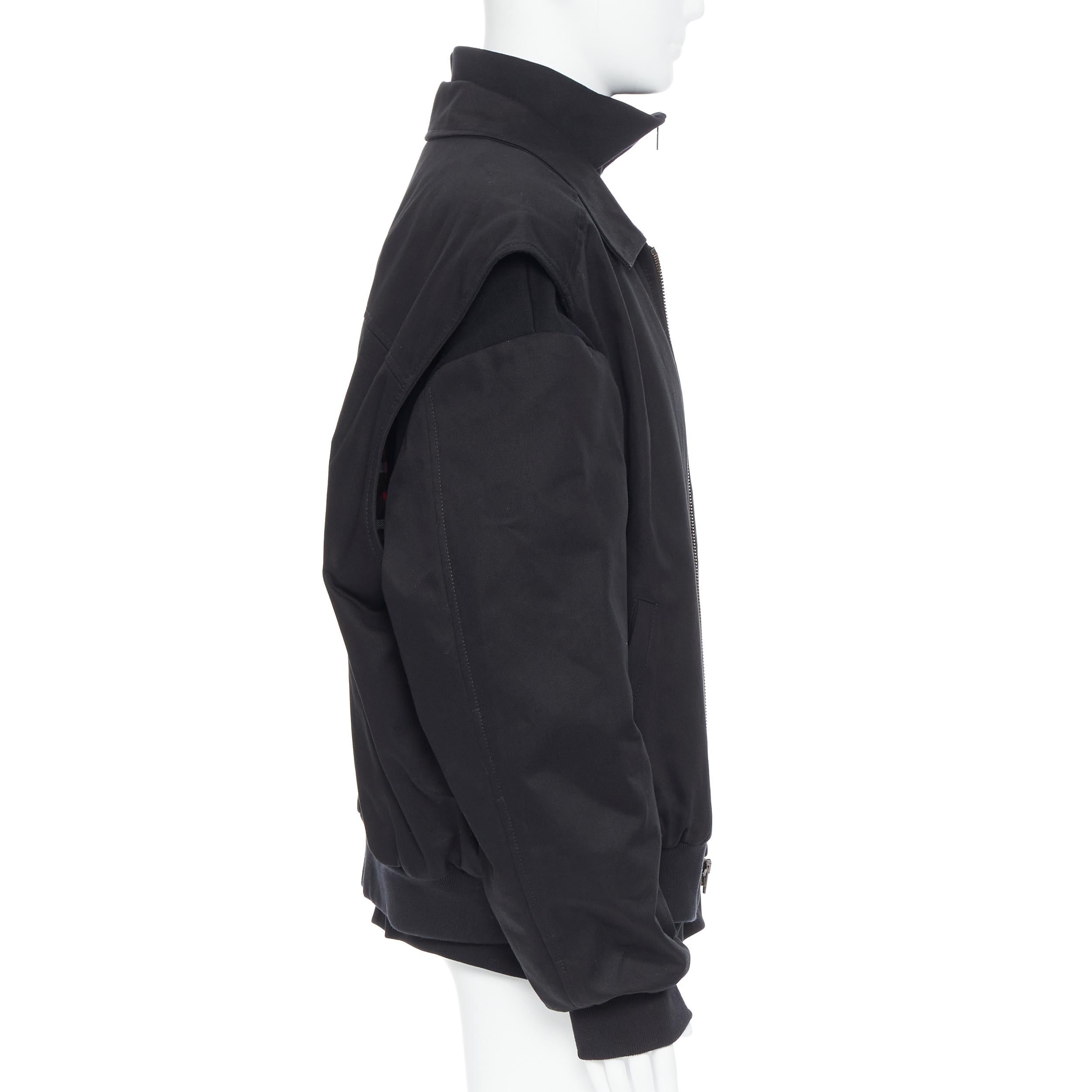 Men's new BALENCIAGA DEMNA 2019 Twin Set trucker vest half zip convertible jacket EU48