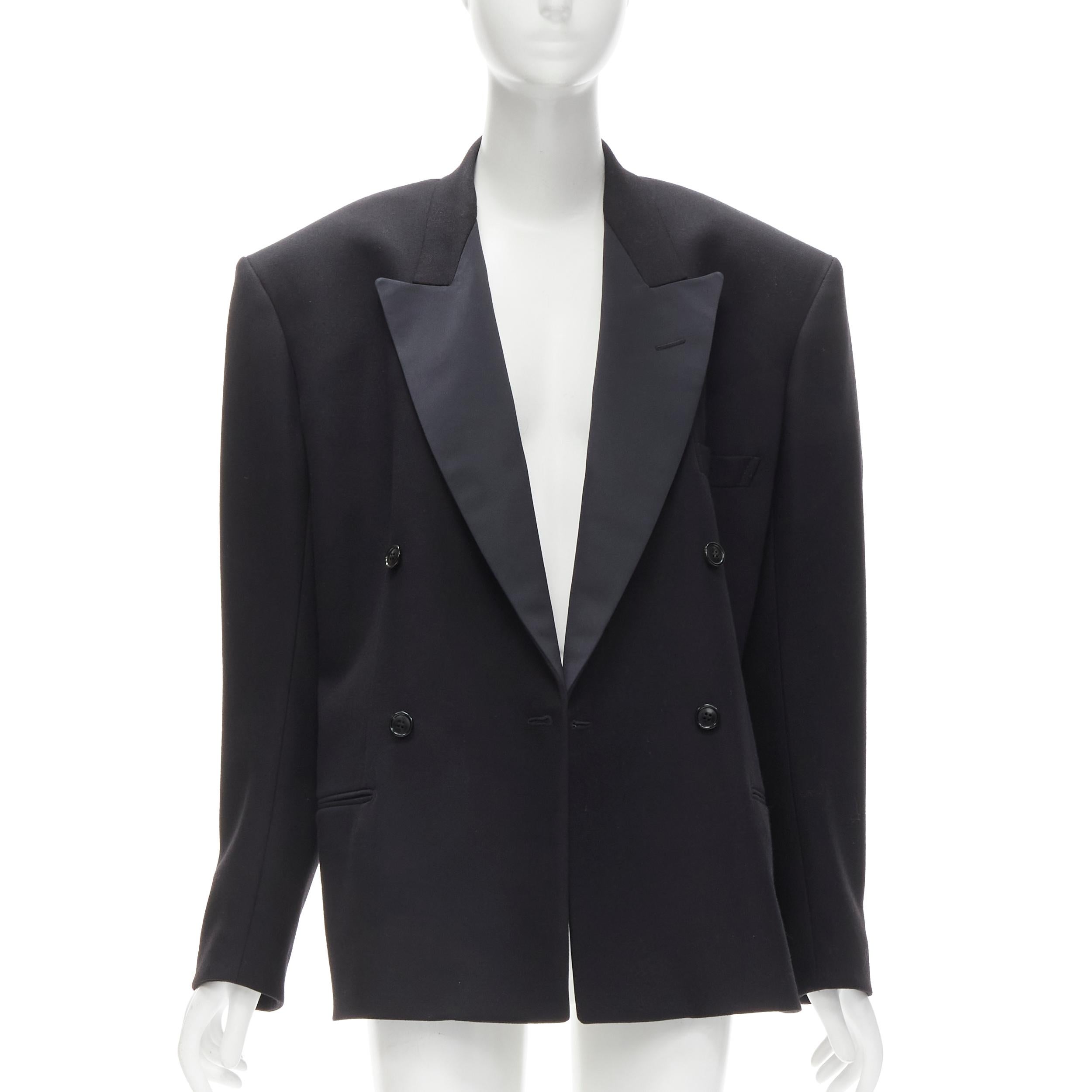 new BALENCIAGA DEMNA 2021 Eveningwear Special Item oversized tux blazer FR46 XL In New Condition In Hong Kong, NT