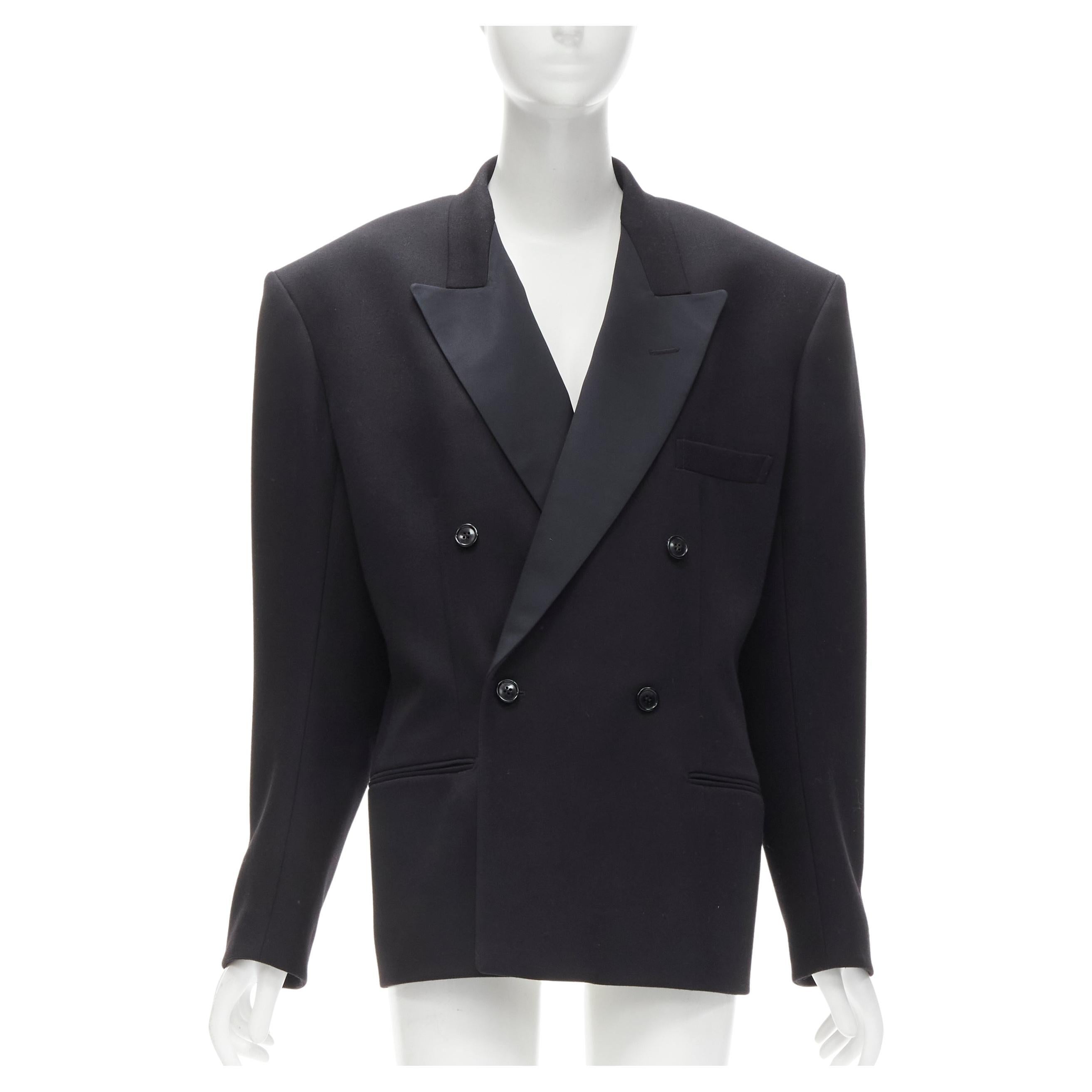 new BALENCIAGA DEMNA 2021 Eveningwear Special Item oversized tux blazer FR46 XL