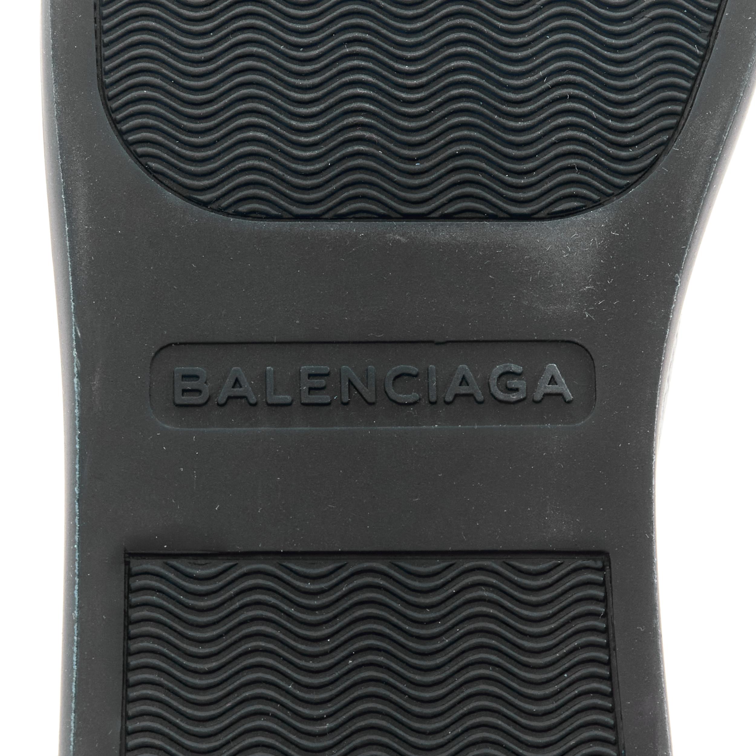 new BALENCIAGA DEMNA Arena black noir grained leather low top sneakers EU41 US8 2
