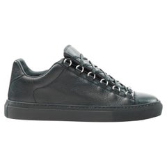 BALENCIAGA DEMNA Arena: schwarze, schwarze Leder- Low-Top-Sneakers EU42 US9