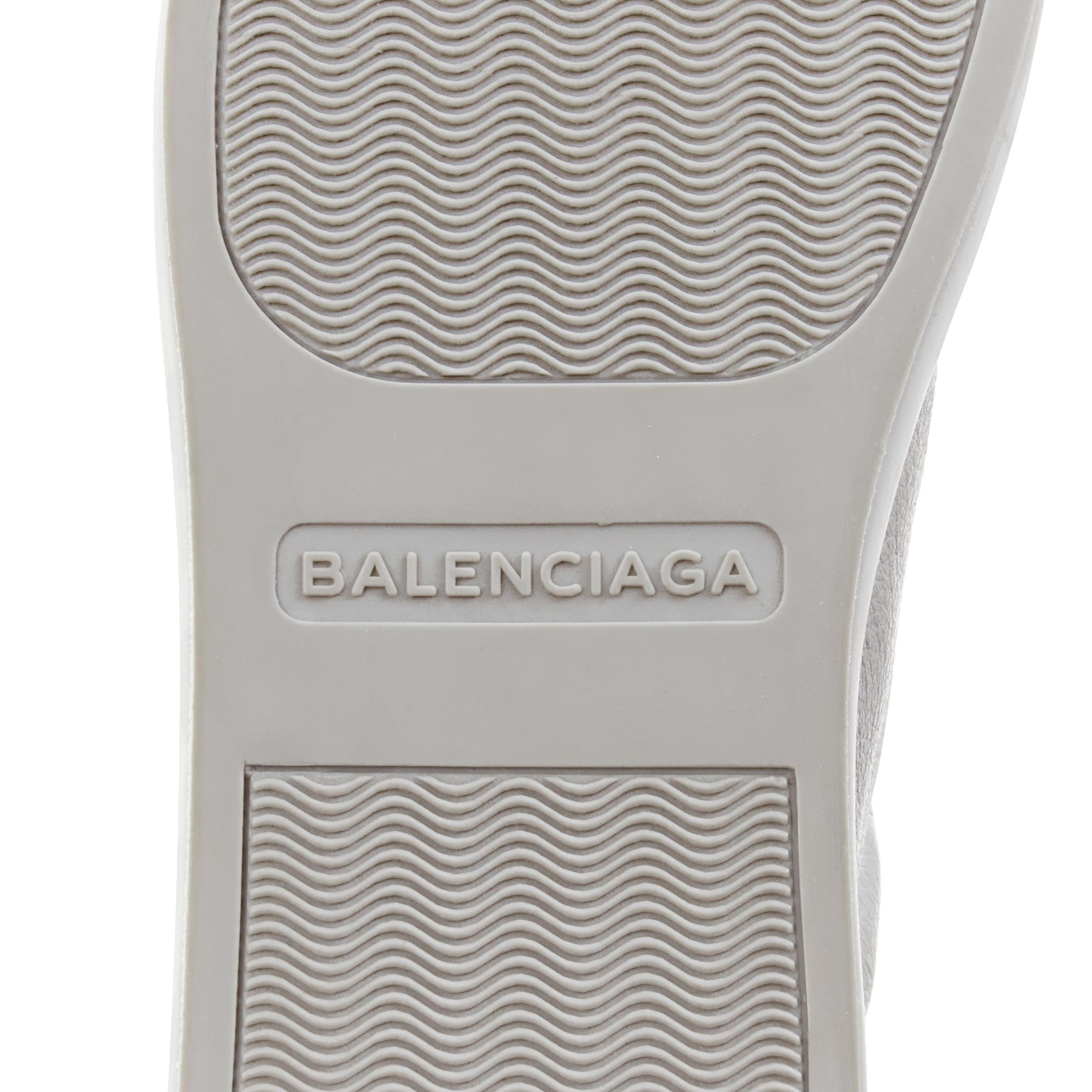 new BALENCIAGA DEMNA Arena Pyrite Grey grained leather low sneakers EU44 US11 5