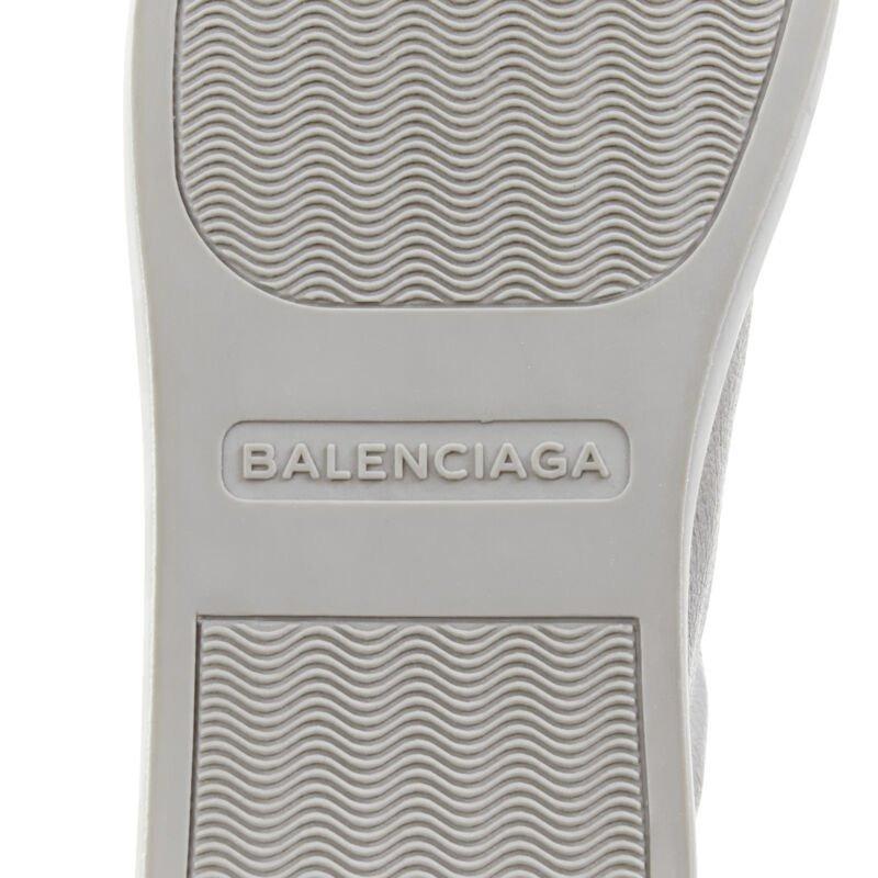 Balenciaga Demna Arena Baskets basses neuves en cuir gris pyrite Eu44 Us11 en vente 5