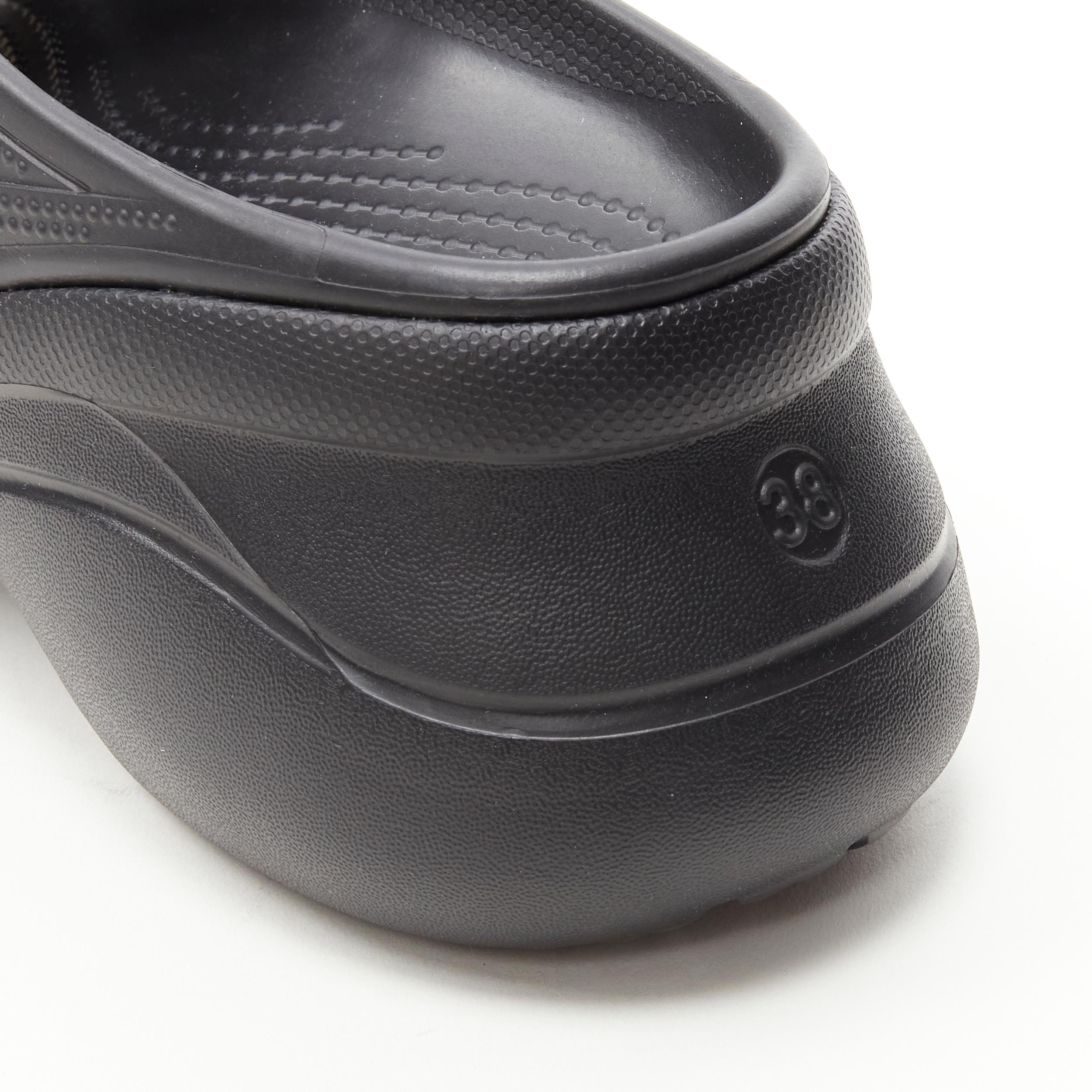new BALENCIAGA Demna CROCS 2022  black EVA rubber platform pool slides EU38 US8 1