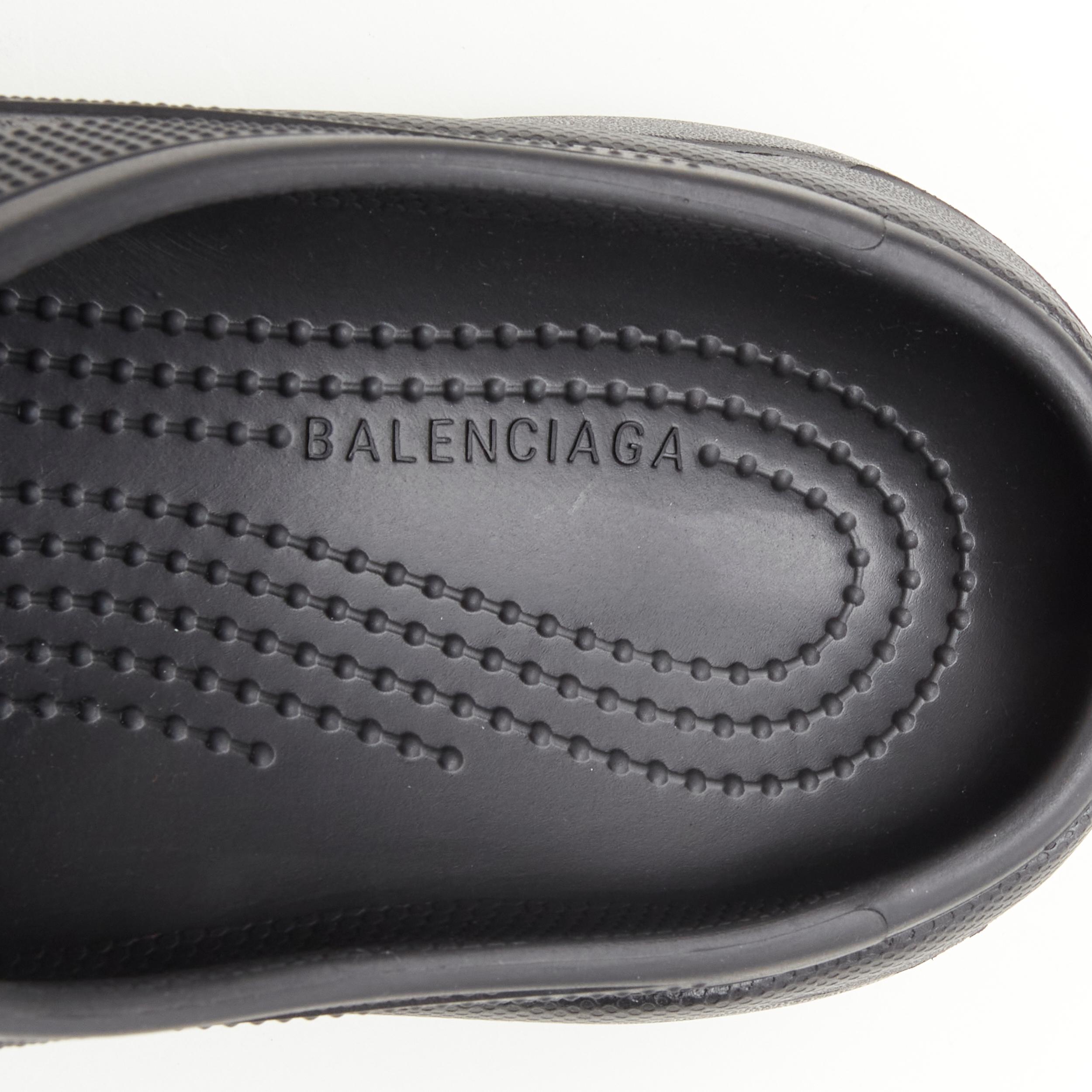 new BALENCIAGA Demna CROCS 2022  black EVA rubber platform pool slides EU38 US8 2