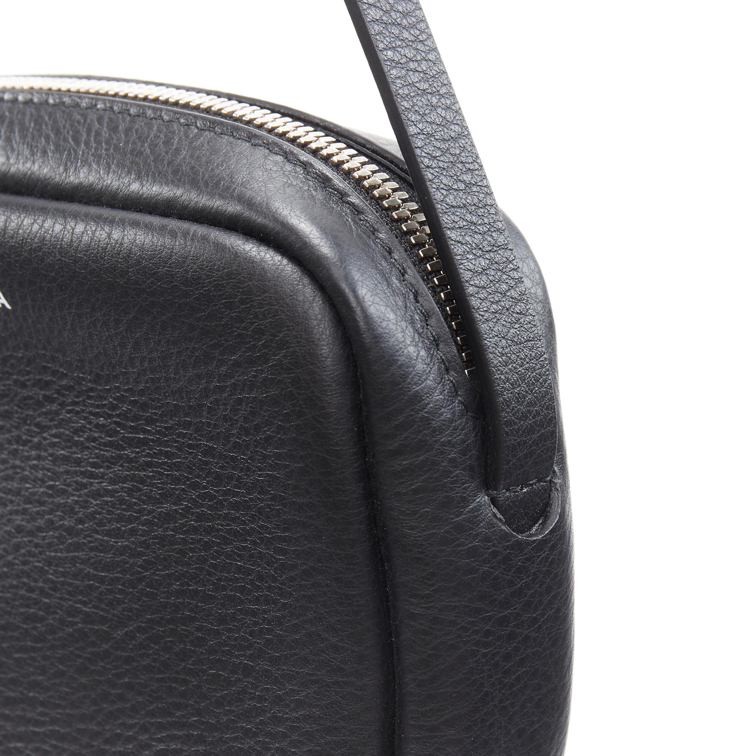 Women's new BALENCIAGA Demna Everyday Camera XS black leather logo print crossbody bag For Sale