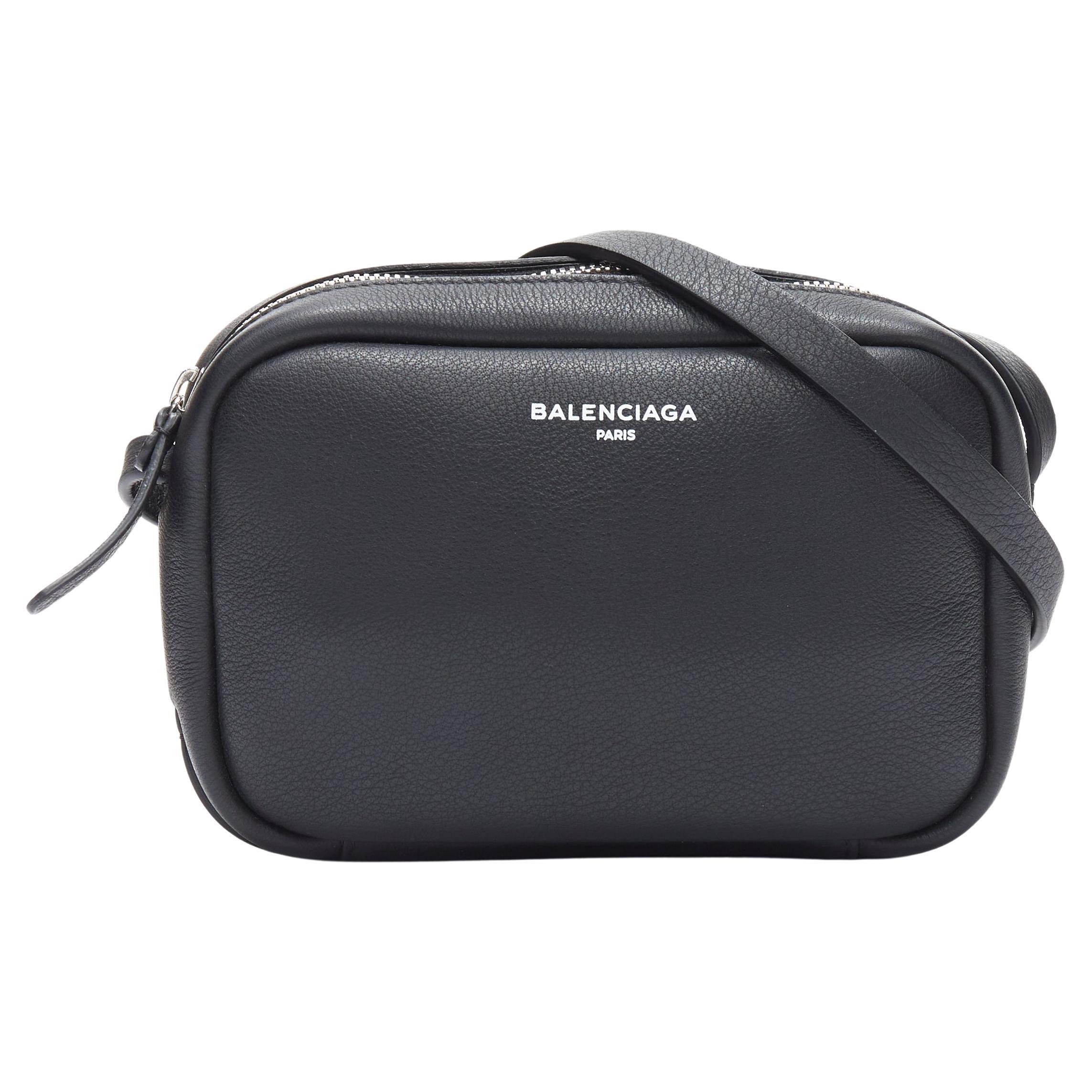 new BALENCIAGA Demna Everyday Camera XS black white logo crossbody bag