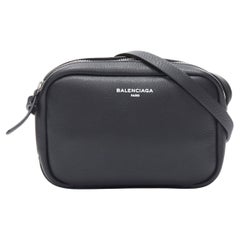 new BALENCIAGA Demna Everyday Camera XS black white logo crossbody bag