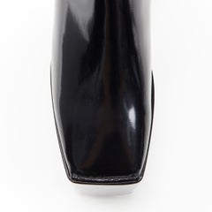 new BALENCIAGA DEMNA iconic Wayio black polished leather platform boots EU39