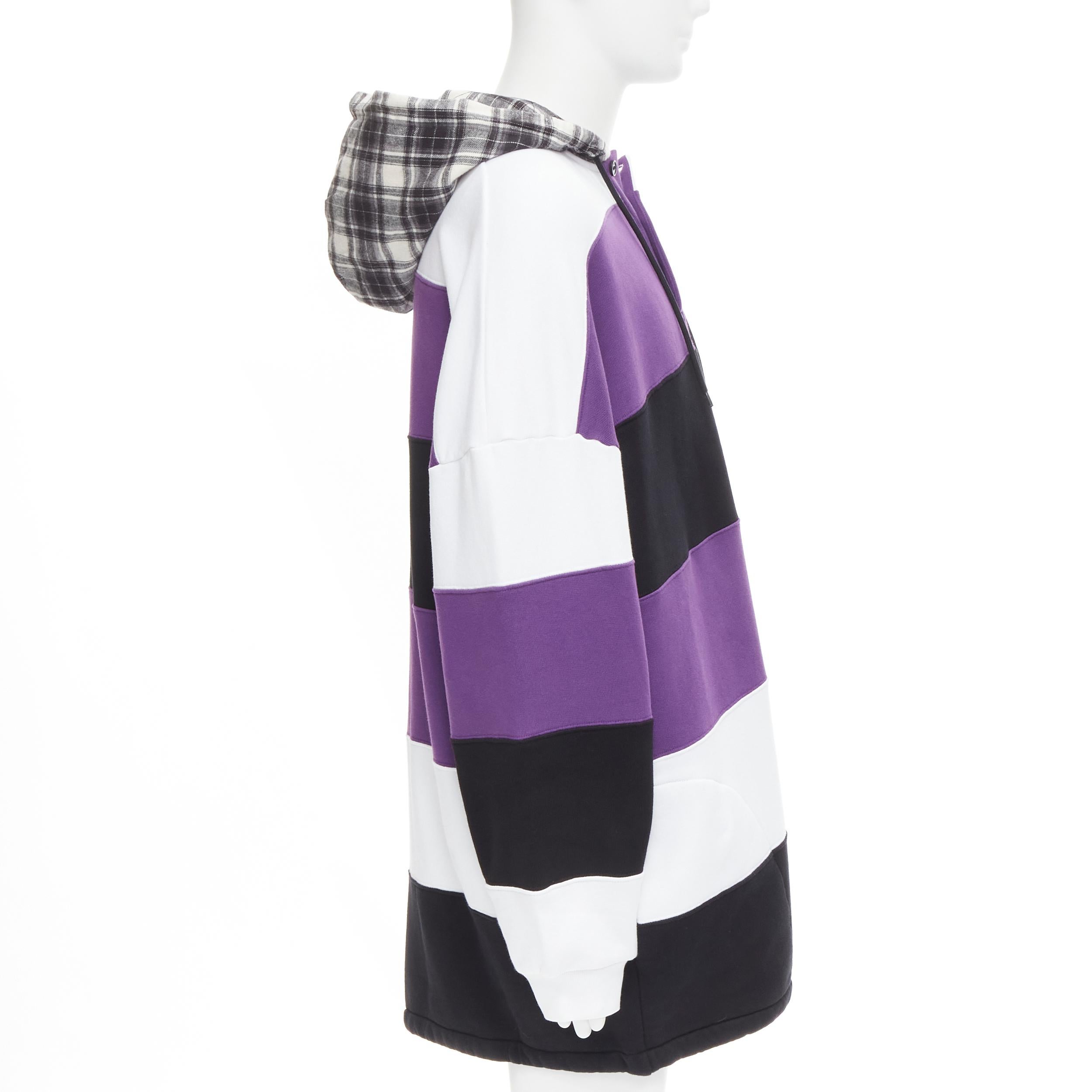 purple striped hoodie