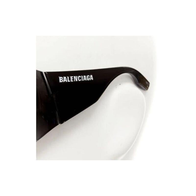 Women's or Men's new BALENCIAGA DEMNA Runway Mask Butterfly black shield sunglasses Kardashian For Sale