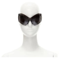 new BALENCIAGA DEMNA Runway Mask Butterfly black shield sunglasses Kardashian