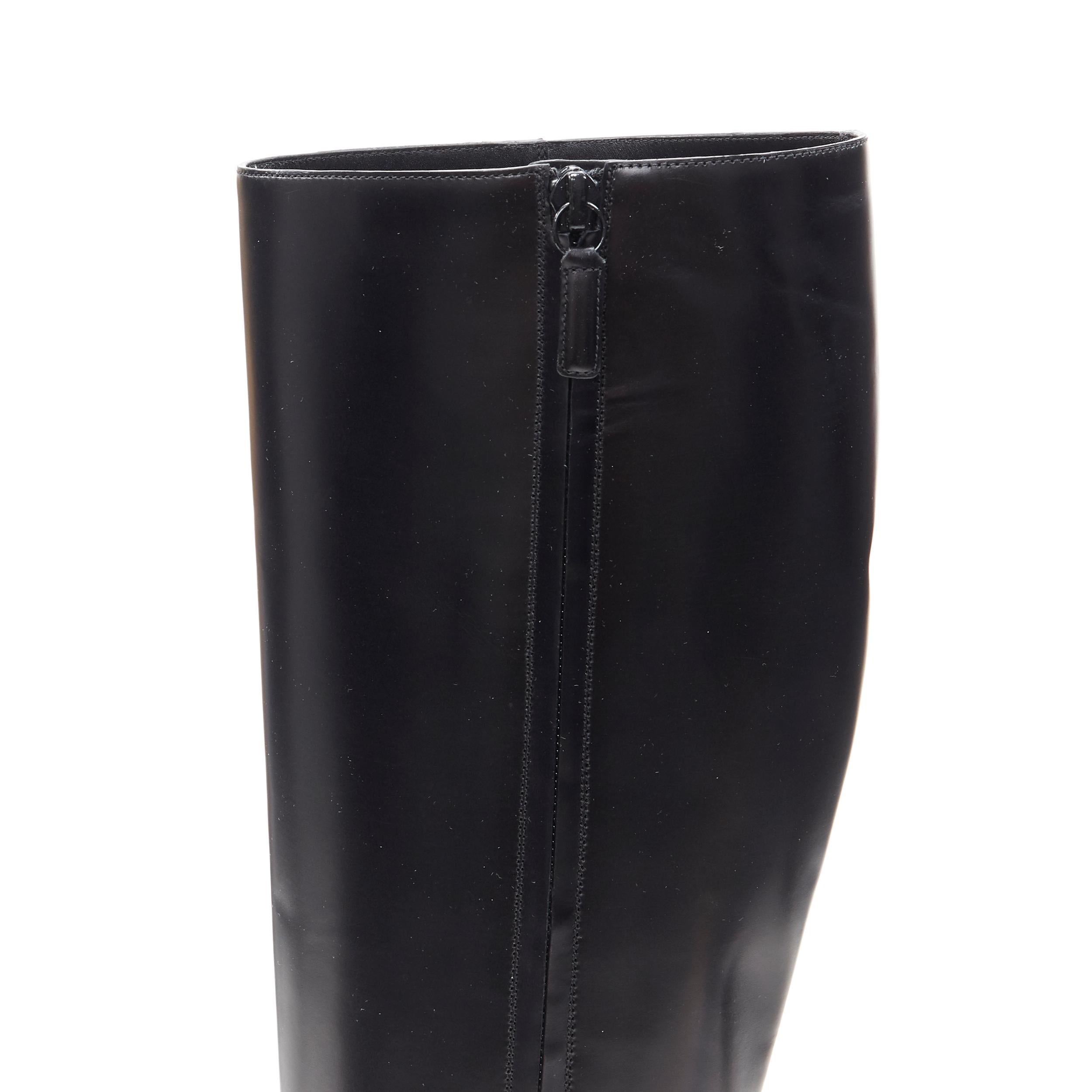 Women's new BALENCIAGA DEMNA square toe exaggerated rectangular block heel boots EU38