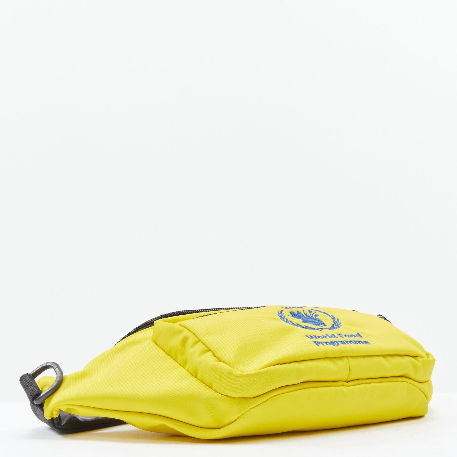 Women's new BALENCIAGA Explorer Double Pack Sharp WFP yellow nylon crossbody waist bag For Sale