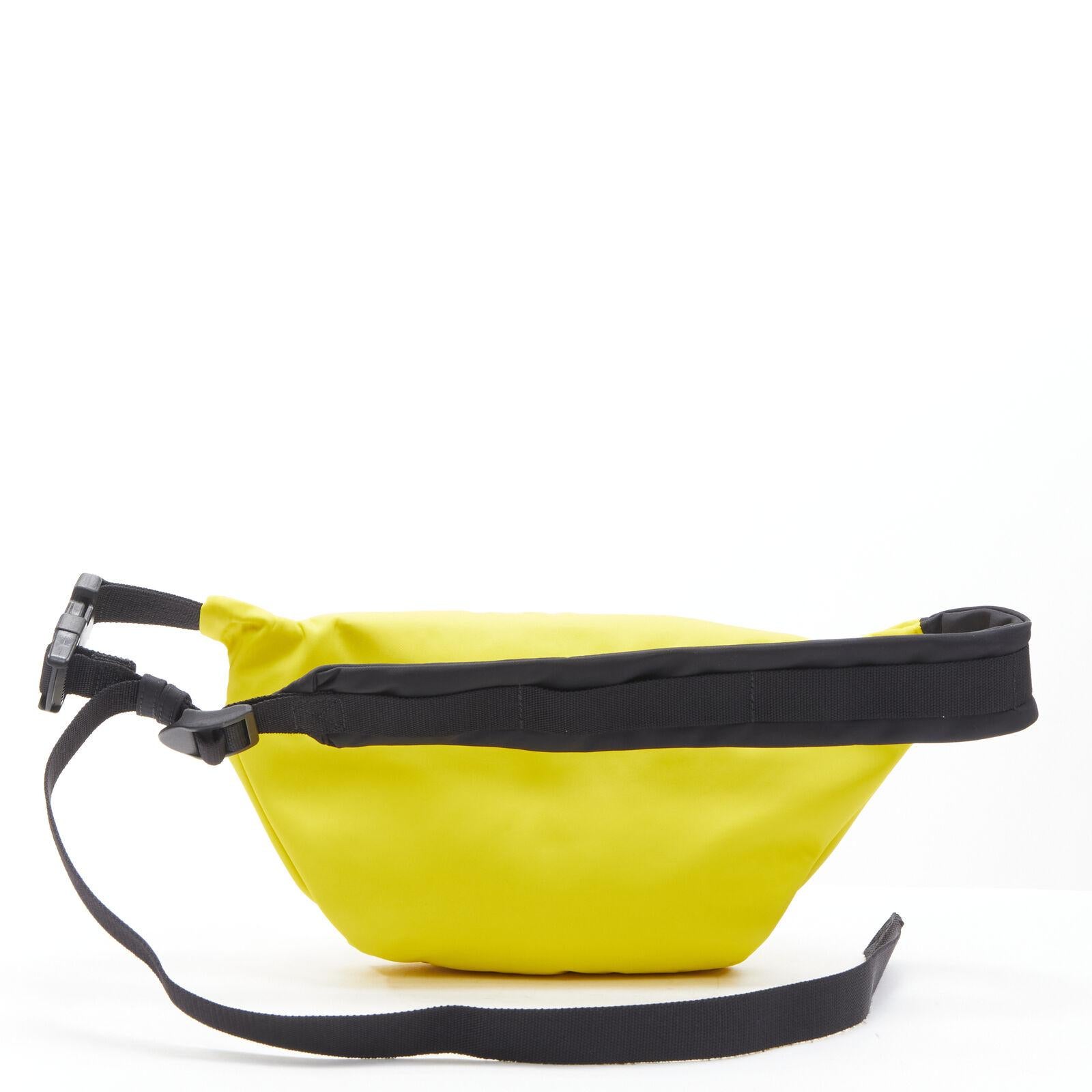 new BALENCIAGA Explorer Double Pack Sharp WFP yellow nylon crossbody waist bag In New Condition For Sale In Hong Kong, NT