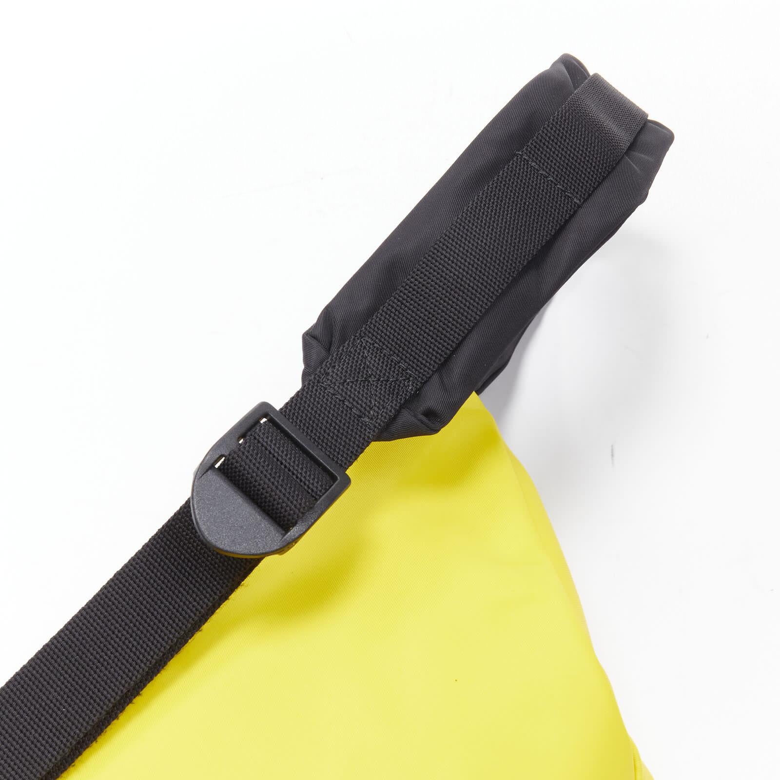 new BALENCIAGA Explorer Double Pack Sharp WFP yellow nylon crossbody waist bag For Sale 4