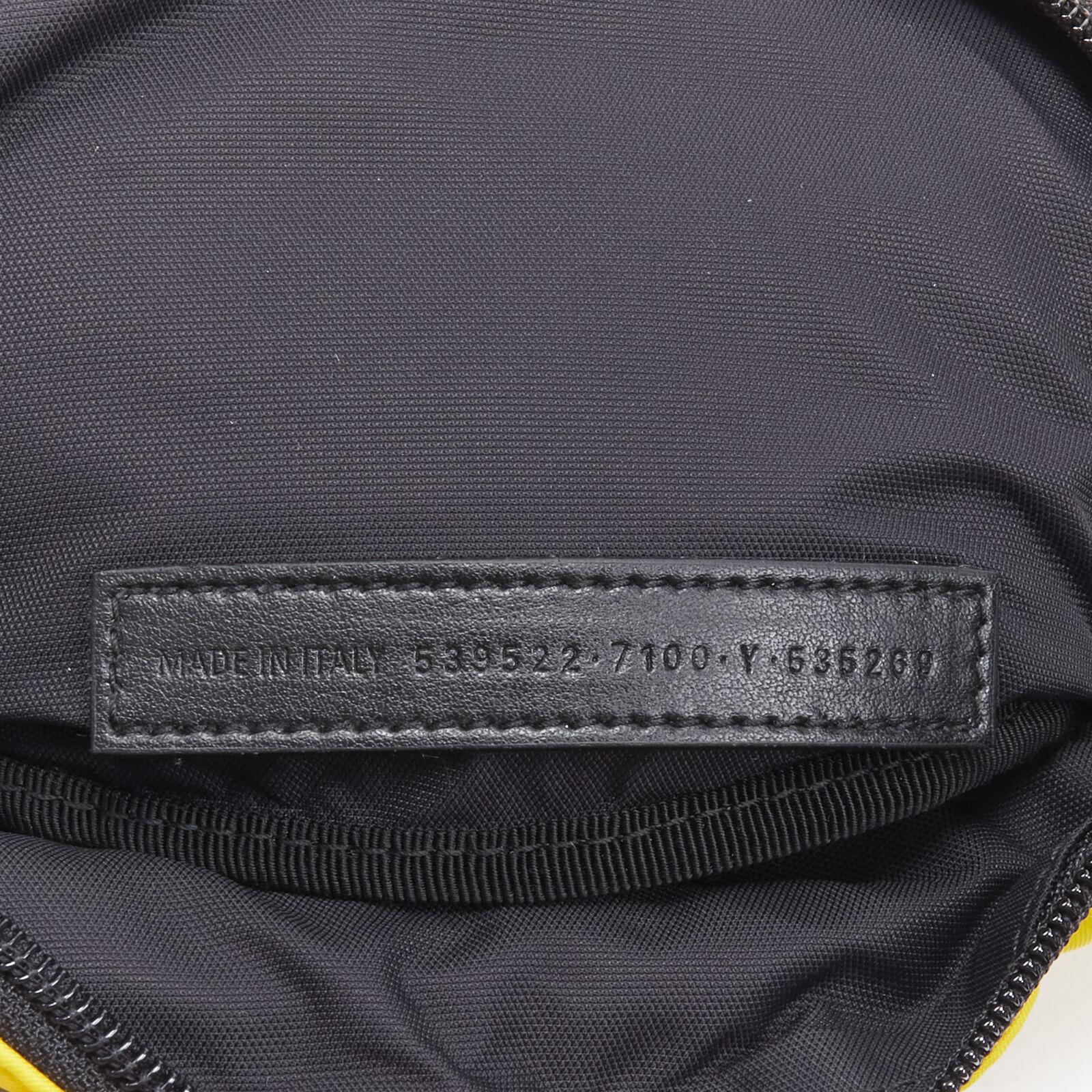 new BALENCIAGA Explorer Double Pack Sharp WFP yellow nylon crossbody waist bag For Sale 6