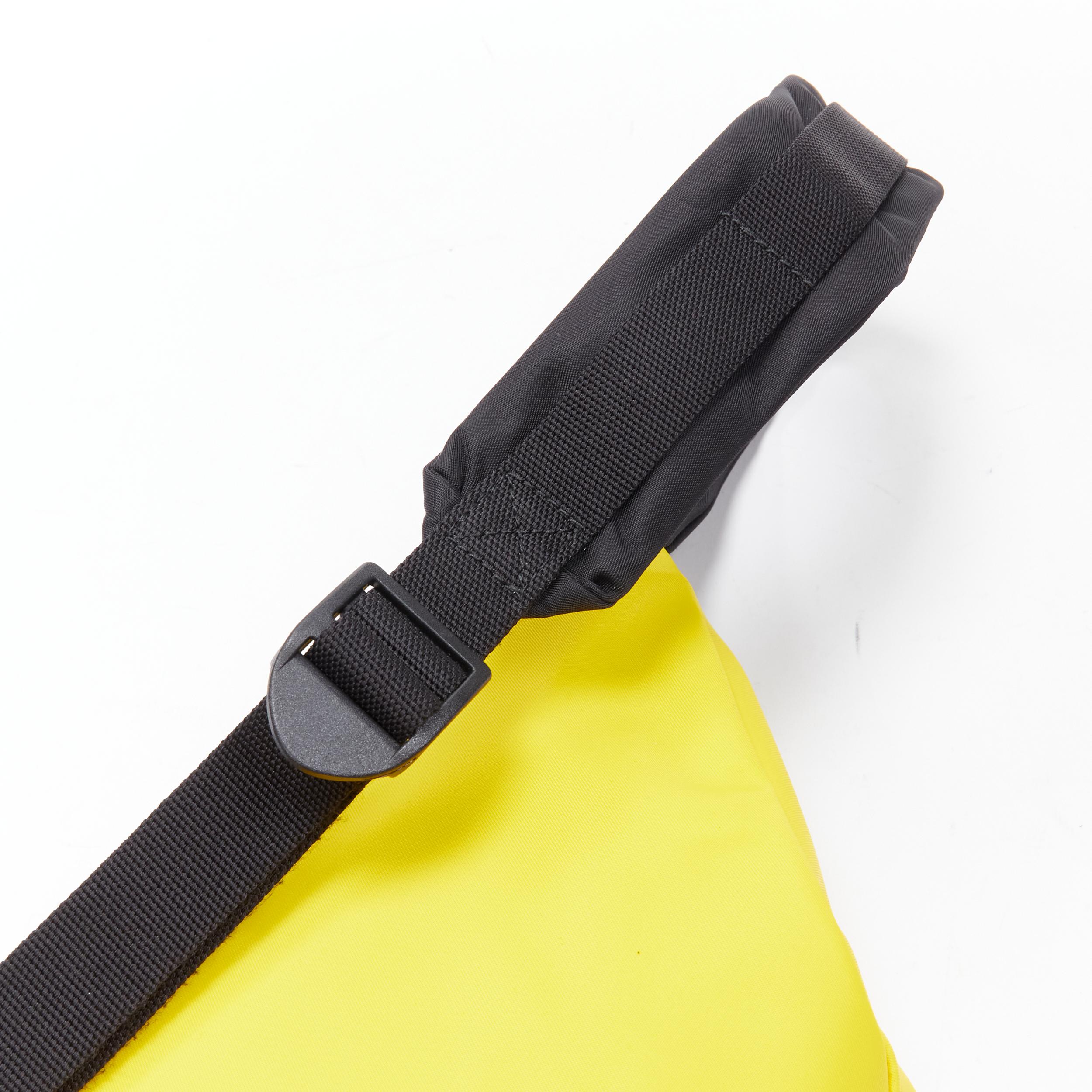 new BALENCIAGA Explorer Double Pack Sharp WFP yellow nylon crossbody waist bag 2