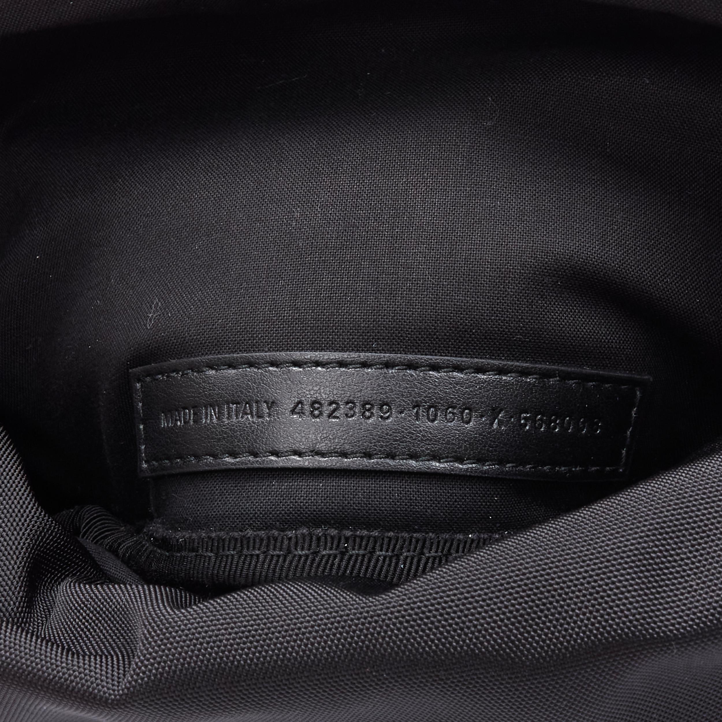 new BALENCIAGA Explorer You Are The World embroidered black nylon waist bag 3