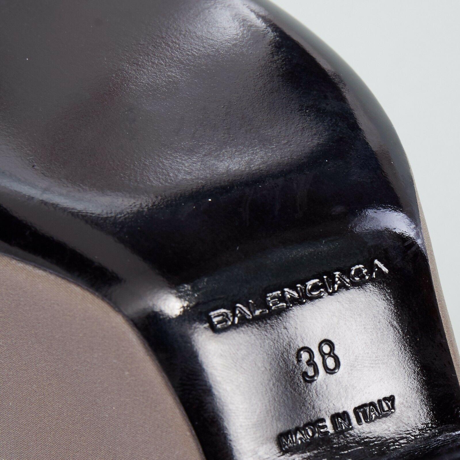 new BALENCIAGA GHESQUIERE AW12 grey orange pointy wedge heel shoes EU38 US8 UK5 6