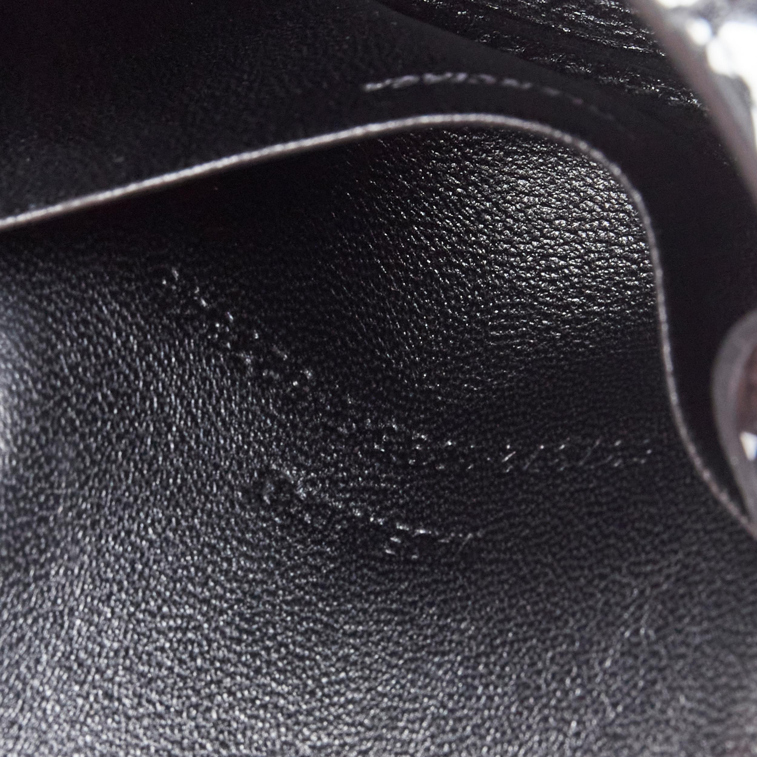 neu BALENCIAGA Sanduhr Nano schwarz weiß Logo Leder Crossbody Tasche Limited 7