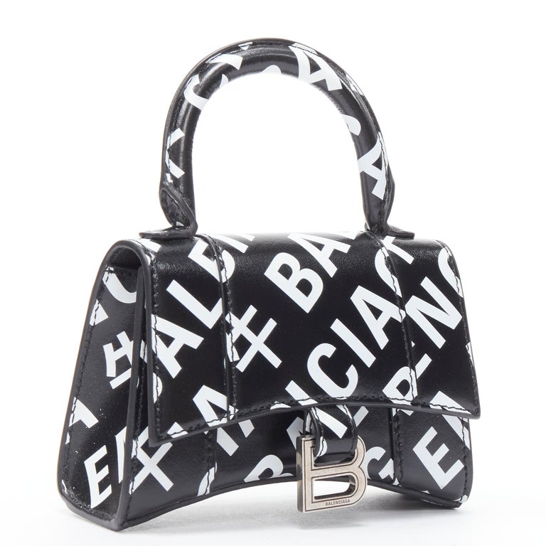 Balenciaga White & Black Small Sneakerhead Hourglass Bag - NOBLEMARS