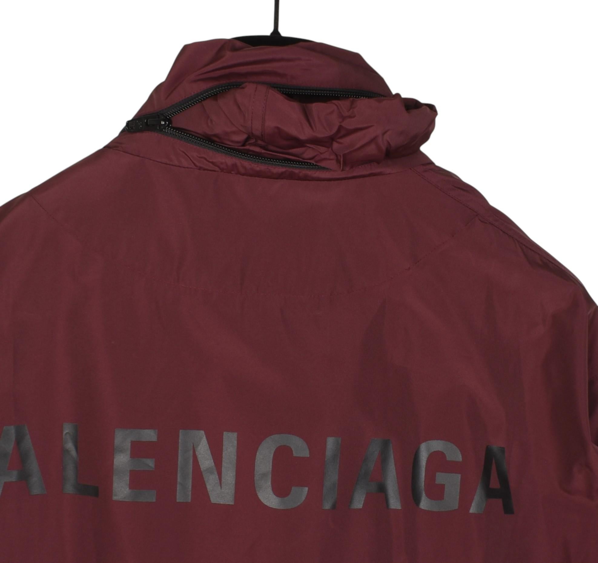 New Balenciaga Men Jacket Light Wind Jacket Hidden Hoodie (comes with hanger) Si For Sale 1