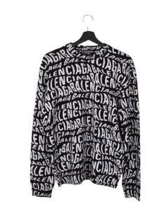 New Balenciaga Men Sweater Crew Neck Logo Size S/M, S1436