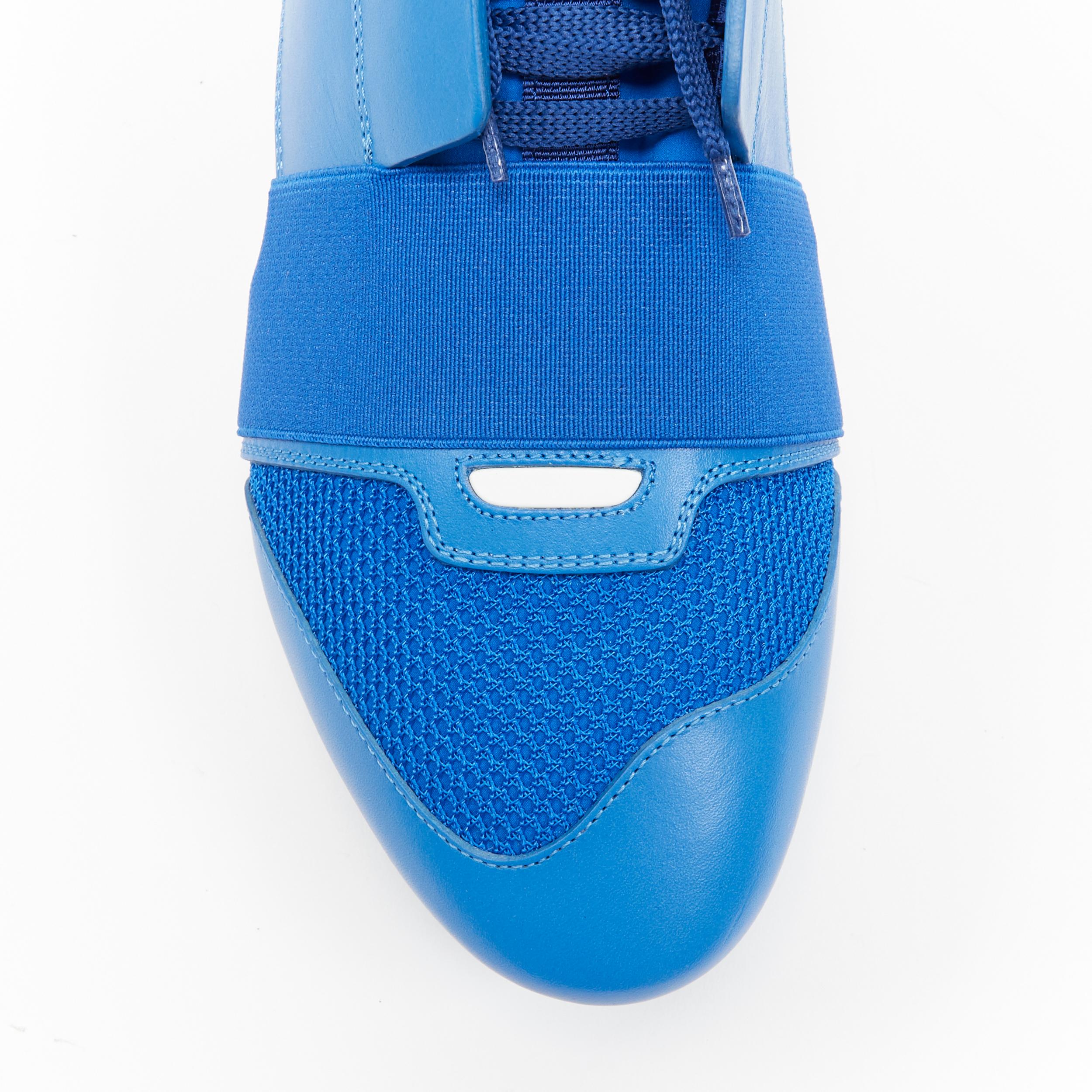 Men's new BALENCIAGA Race Runner cobalt blue low sneakers EU42 US9 506328 W0YXS 4307