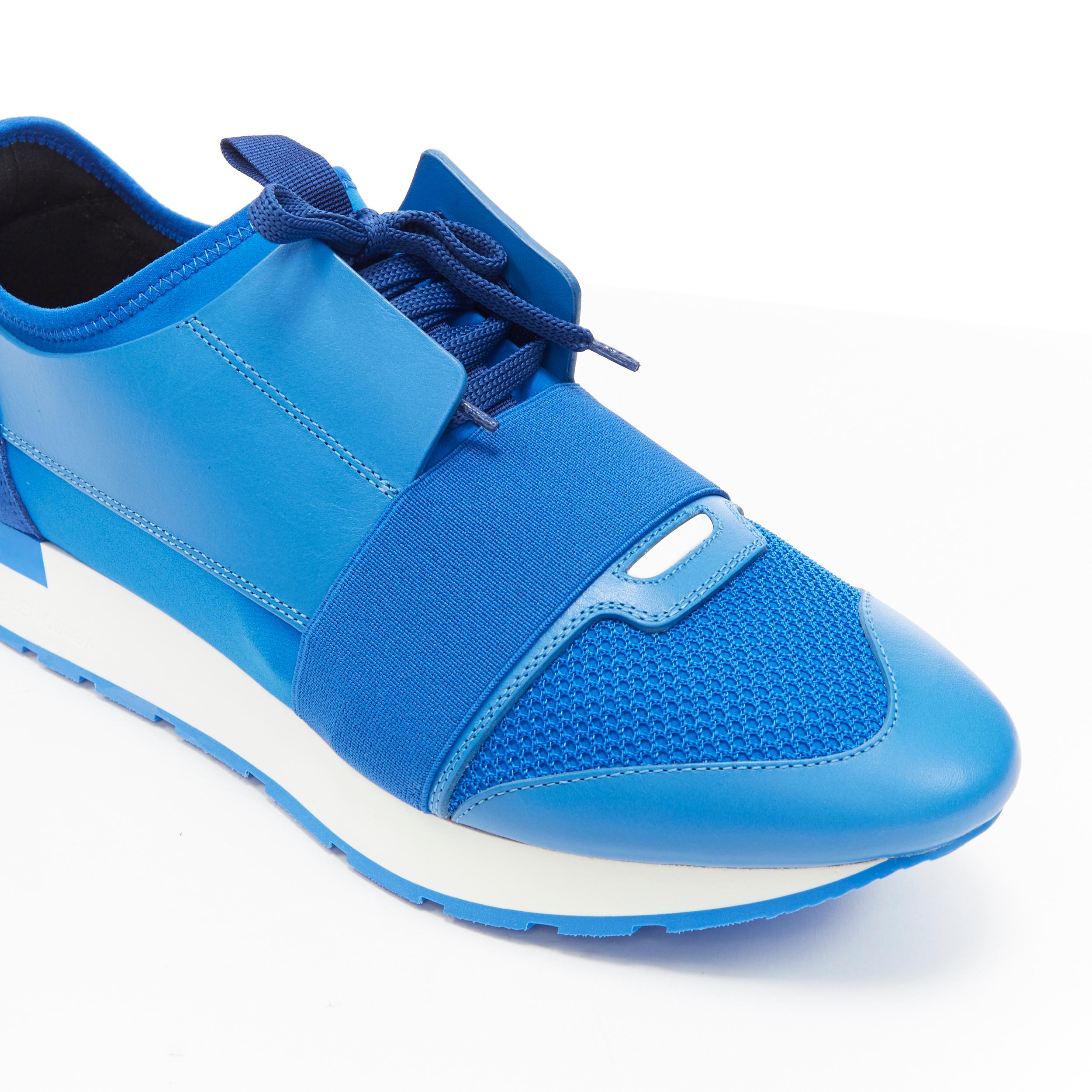 new BALENCIAGA Race Runner cobalt blue low sneakers EU42 US9 506328 W0YXS 4307 1