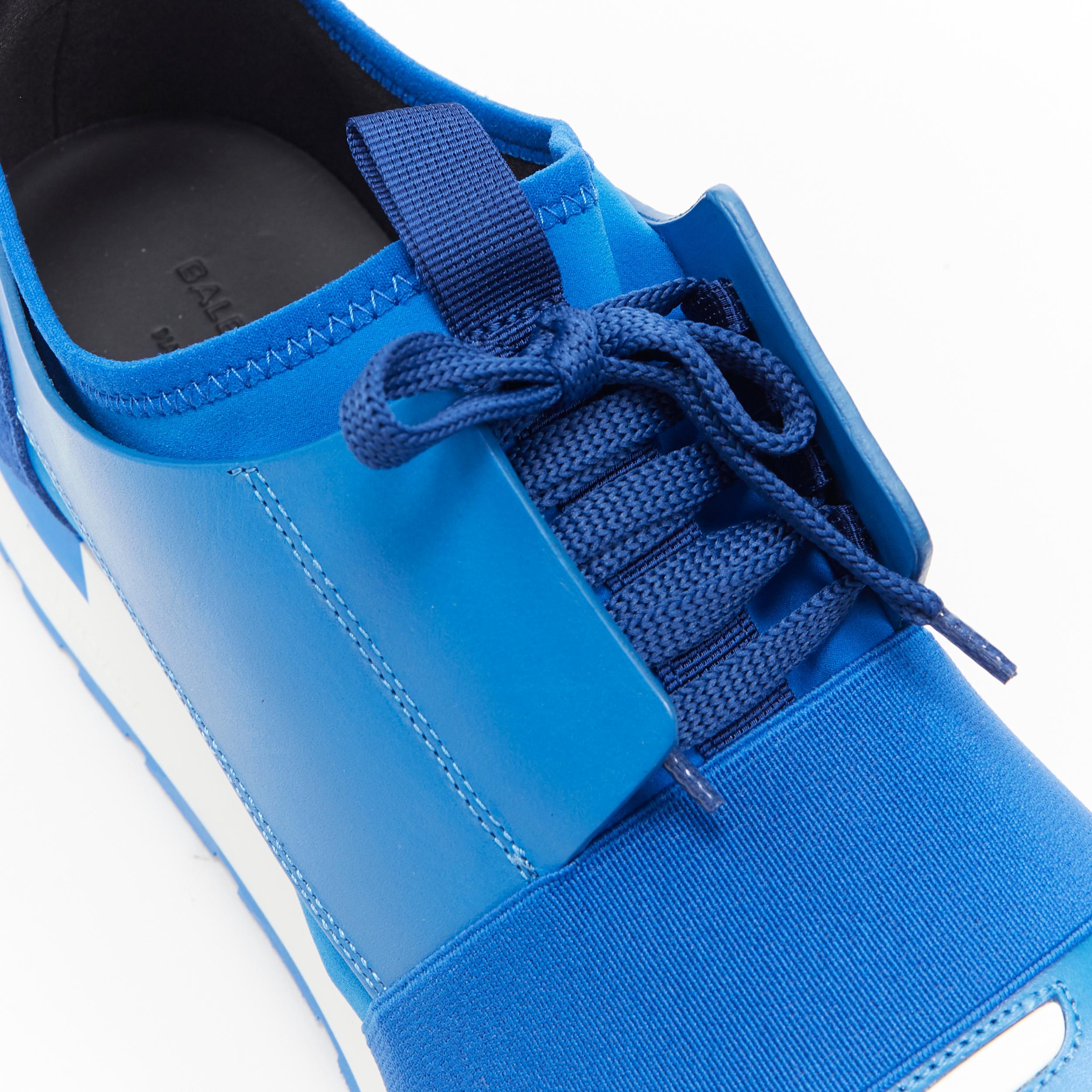 new BALENCIAGA Race Runner cobalt blue low sneakers EU42 US9 506328 W0YXS 4307 2