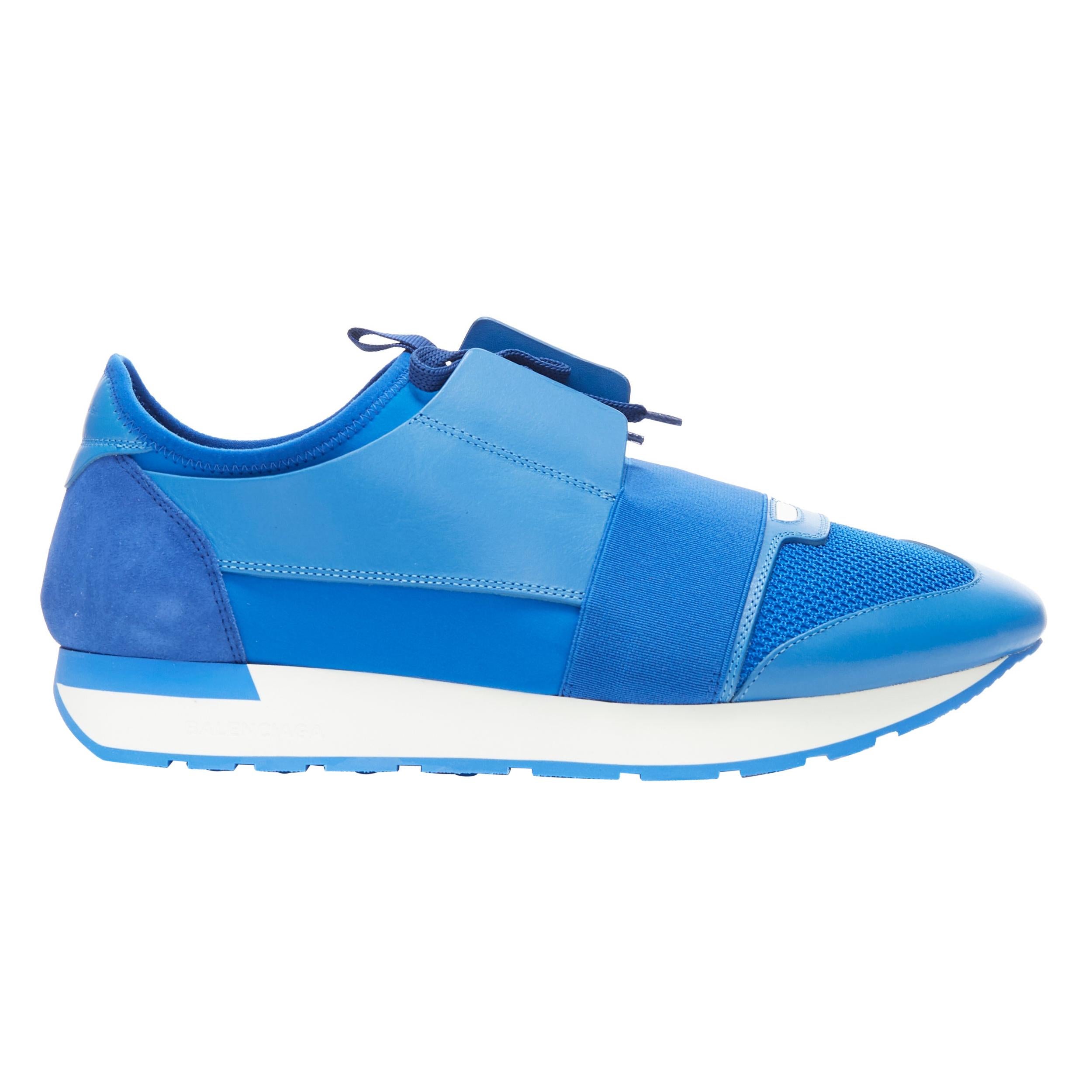 new BALENCIAGA Race Runner cobalt blue low sneakers EU43 US10 506328 W0YXS 4307