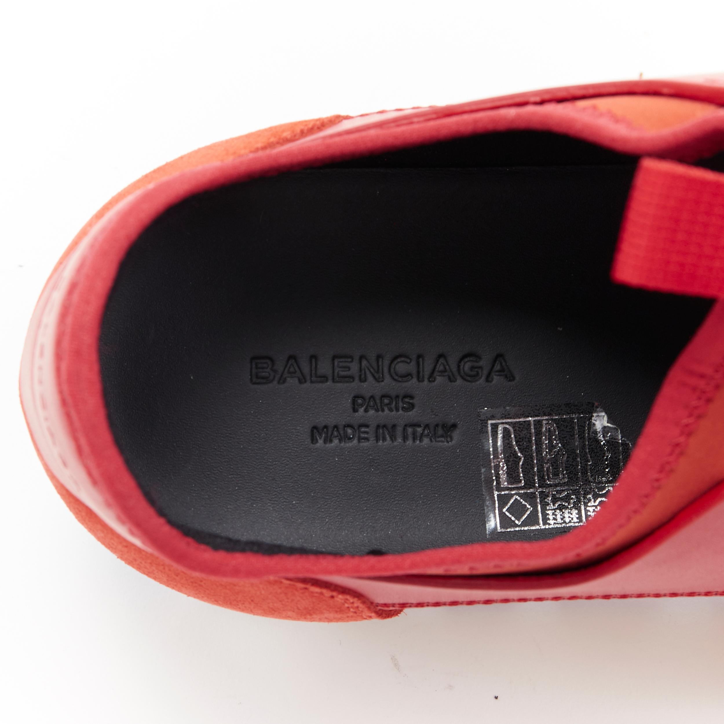 new BALENCIAGA Race Runner red white low sneakers EU41 US8 506328 W0YXS 6501 6