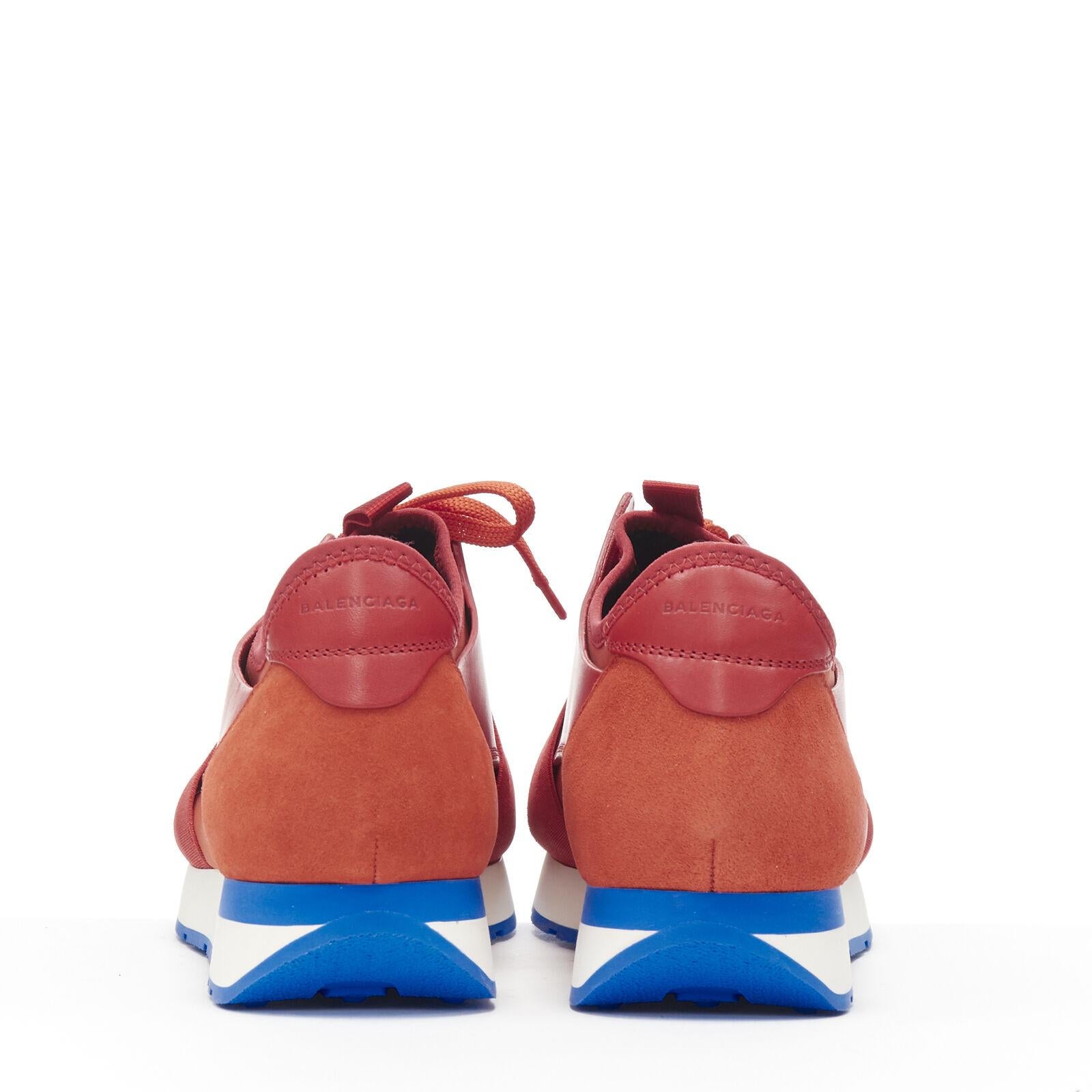 new BALENCIAGA Race Runner red white low sneakers EU42 US9 506328W0YXS6501 In New Condition In Hong Kong, NT