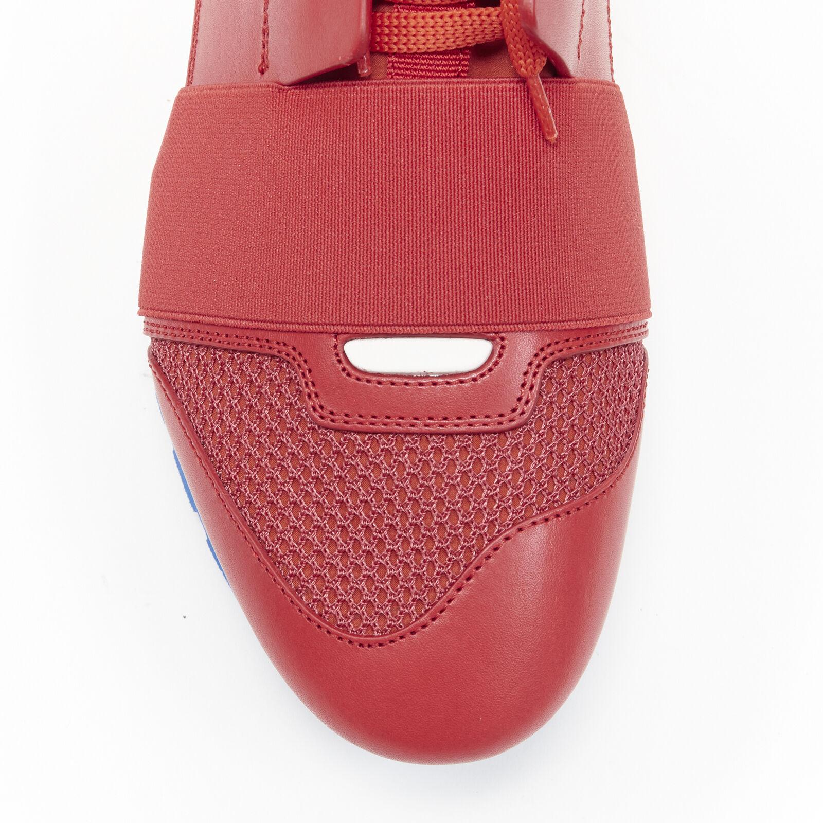 Men's new BALENCIAGA Race Runner red white low sneakers EU42 US9 506328W0YXS6501