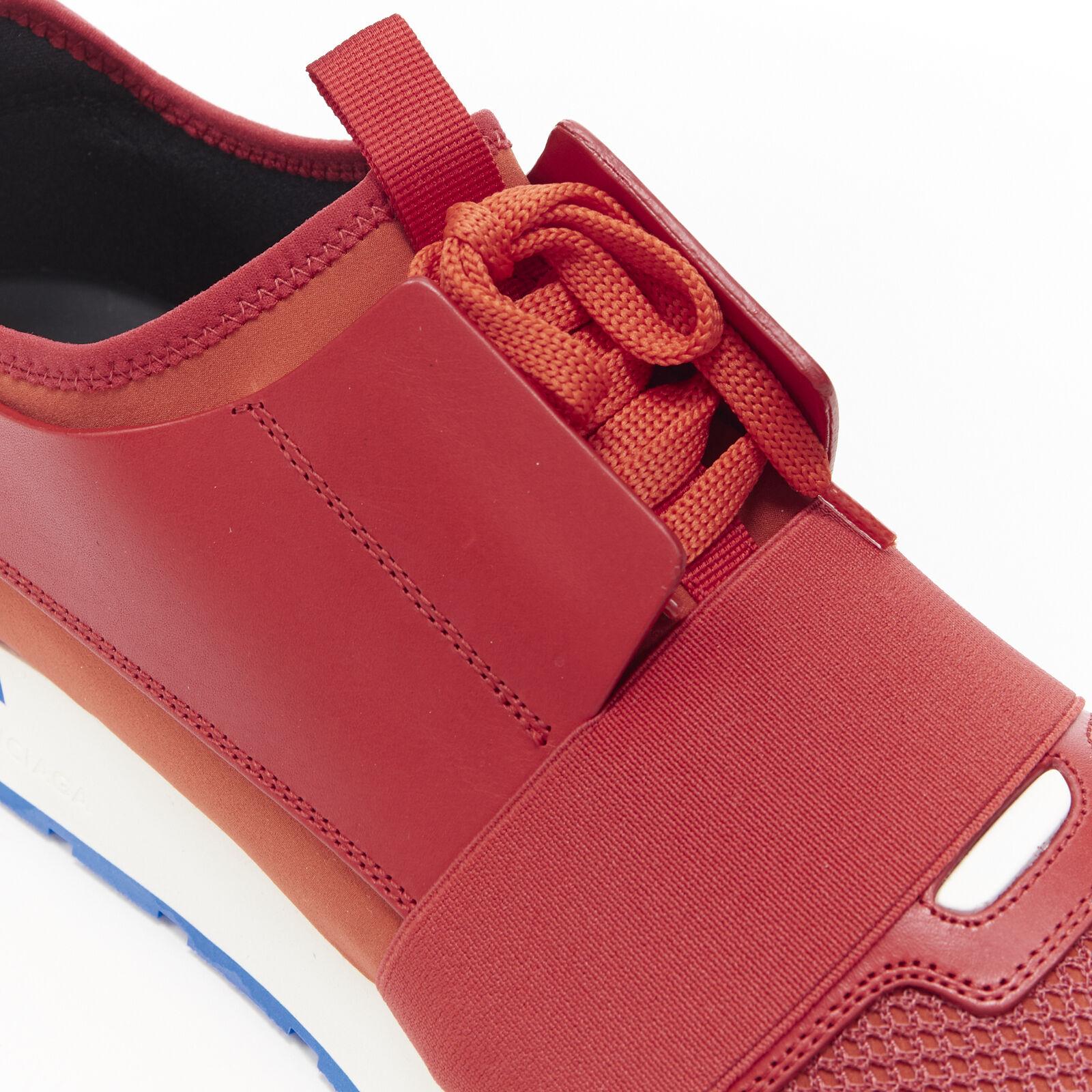 new BALENCIAGA Race Runner red white low sneakers EU42 US9 506328W0YXS6501 1