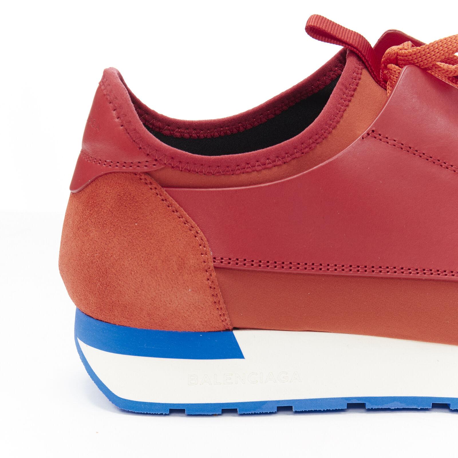 new BALENCIAGA Race Runner red white low sneakers EU42 US9 506328W0YXS6501 2