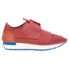 BALENCIAGA - Baskets basses de course rouges et blanches EU42 US9 506328W0YXS6501, neuves