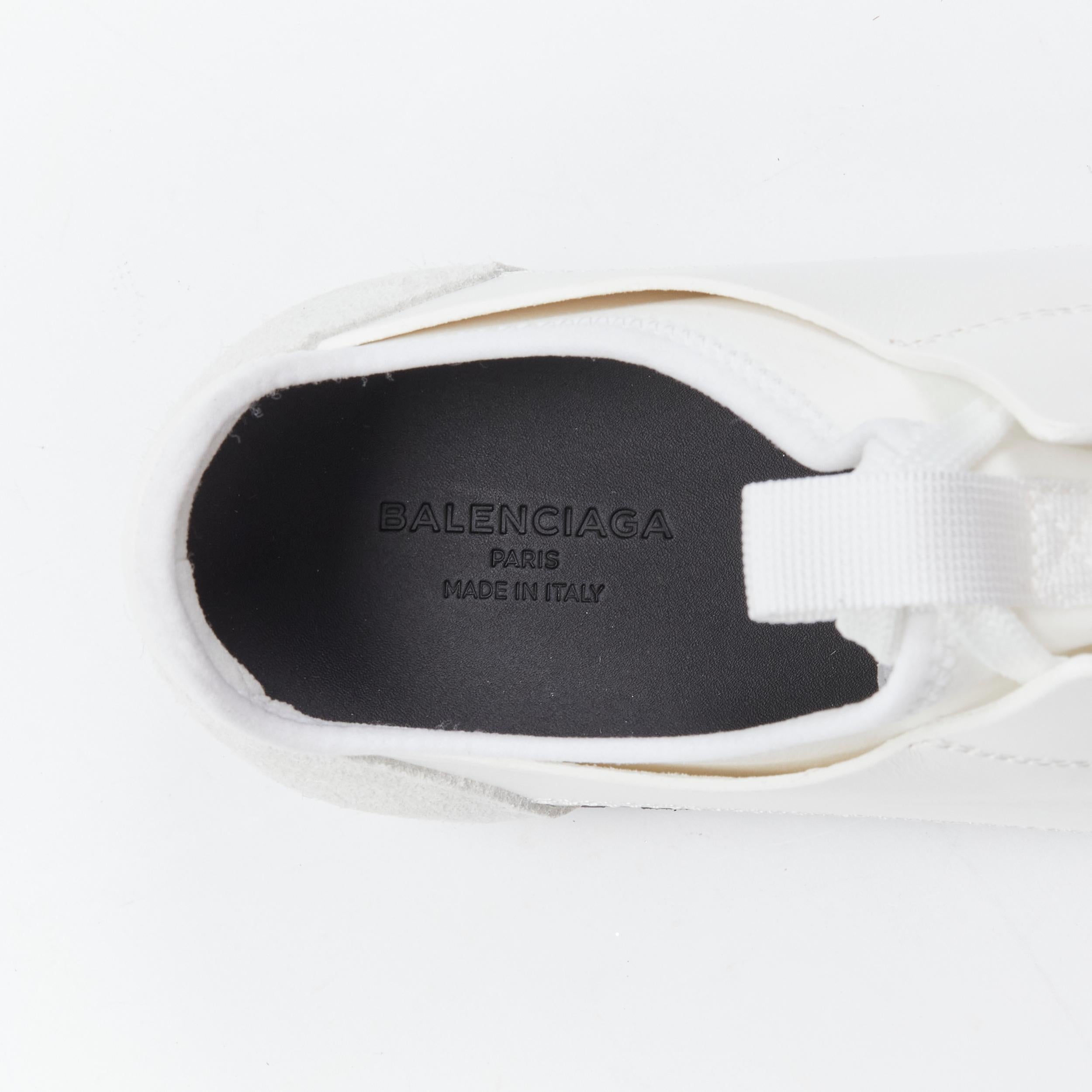 new BALENCIAGA Race Runner white mesh leather black strap low sneaker EU43 US10 5