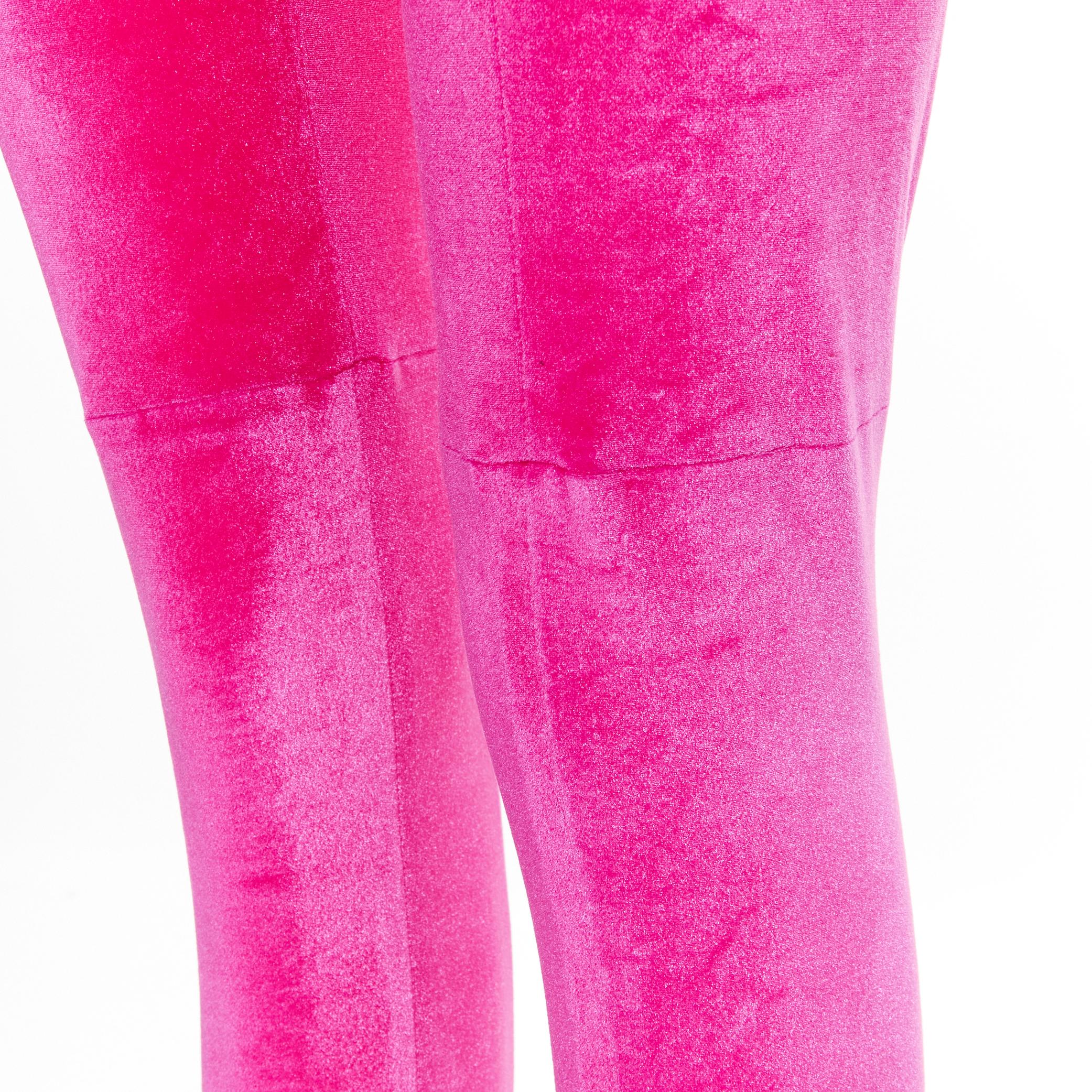 new BALENCIAGA Runway Pantashoe pink velvet knife pointy heel pants IT38 EU38 2