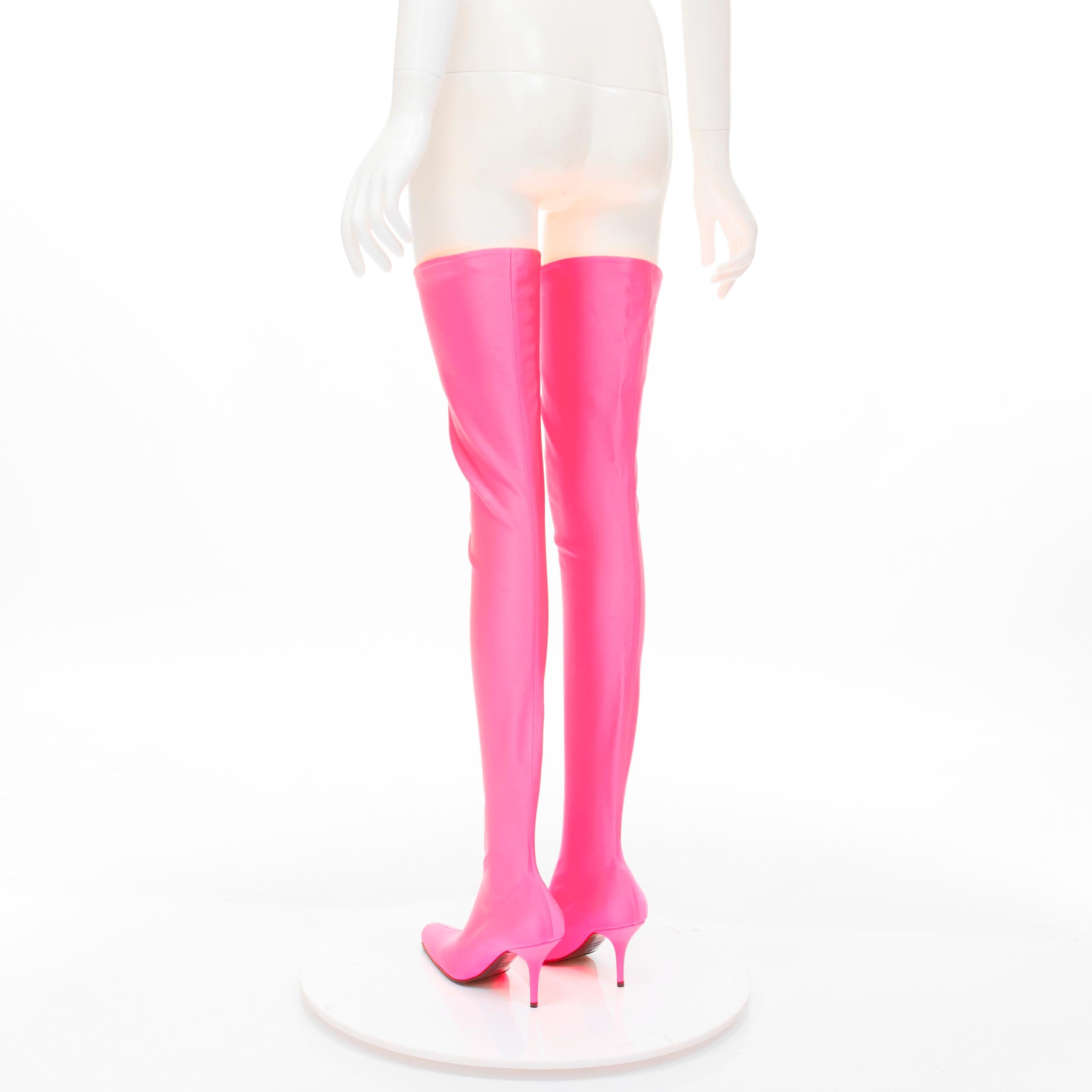 balenciaga spandex thigh high boots